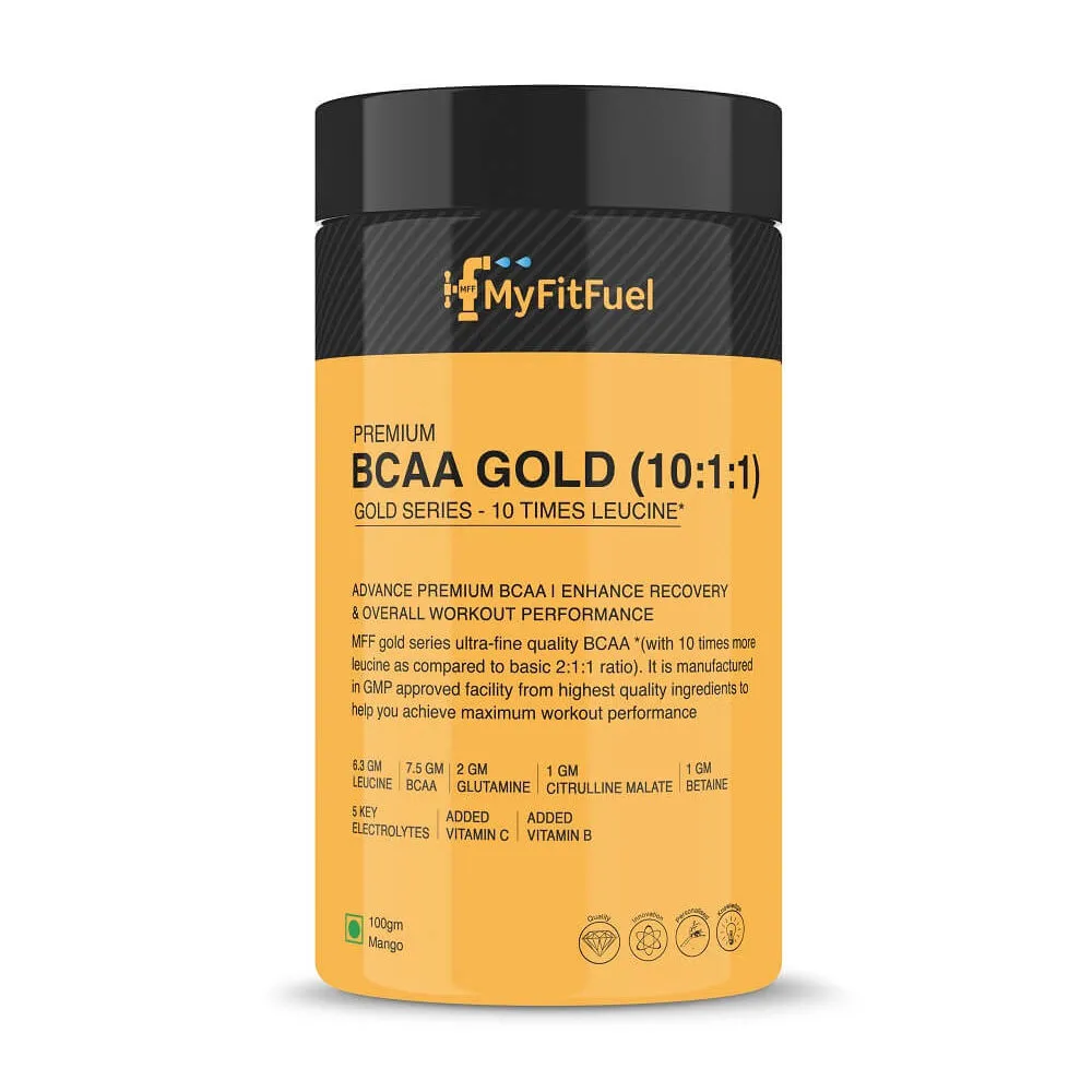 MyFitFuel Premium Bcaa Gold (10:1:1) 10 Times Leucine Juicy Mango