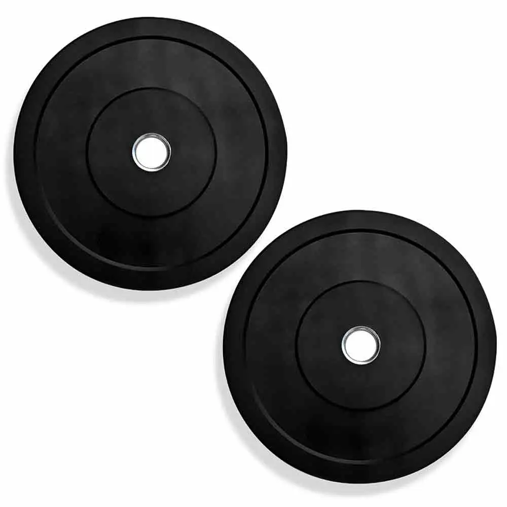 BULLAR Rubber Spare Weight Plates Set for Home Gym,  Black (Pair)  10 kg