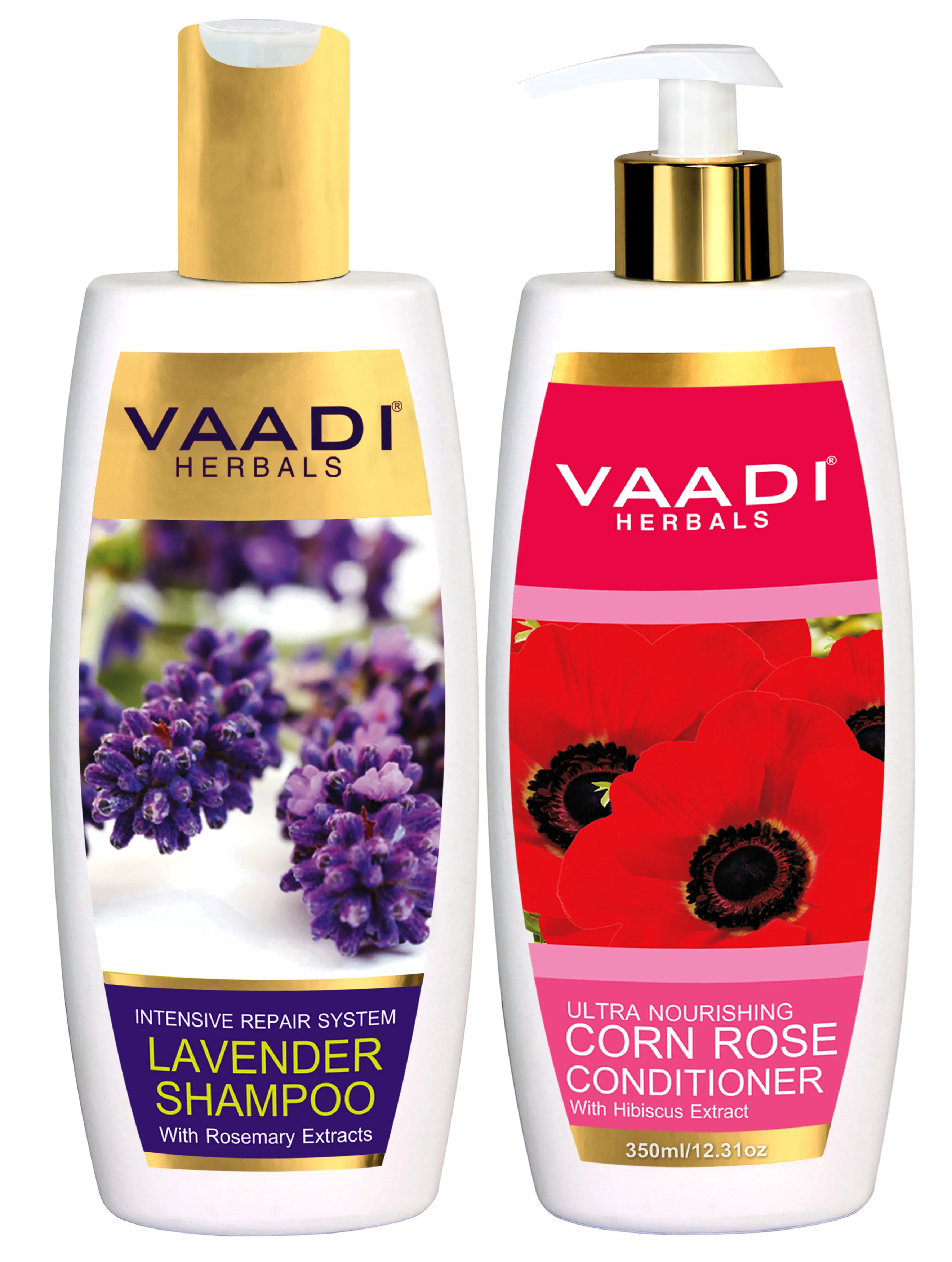 Vaadi Herbals Lavender Shampoo With Corn Rose Conditioner - Pack of 2