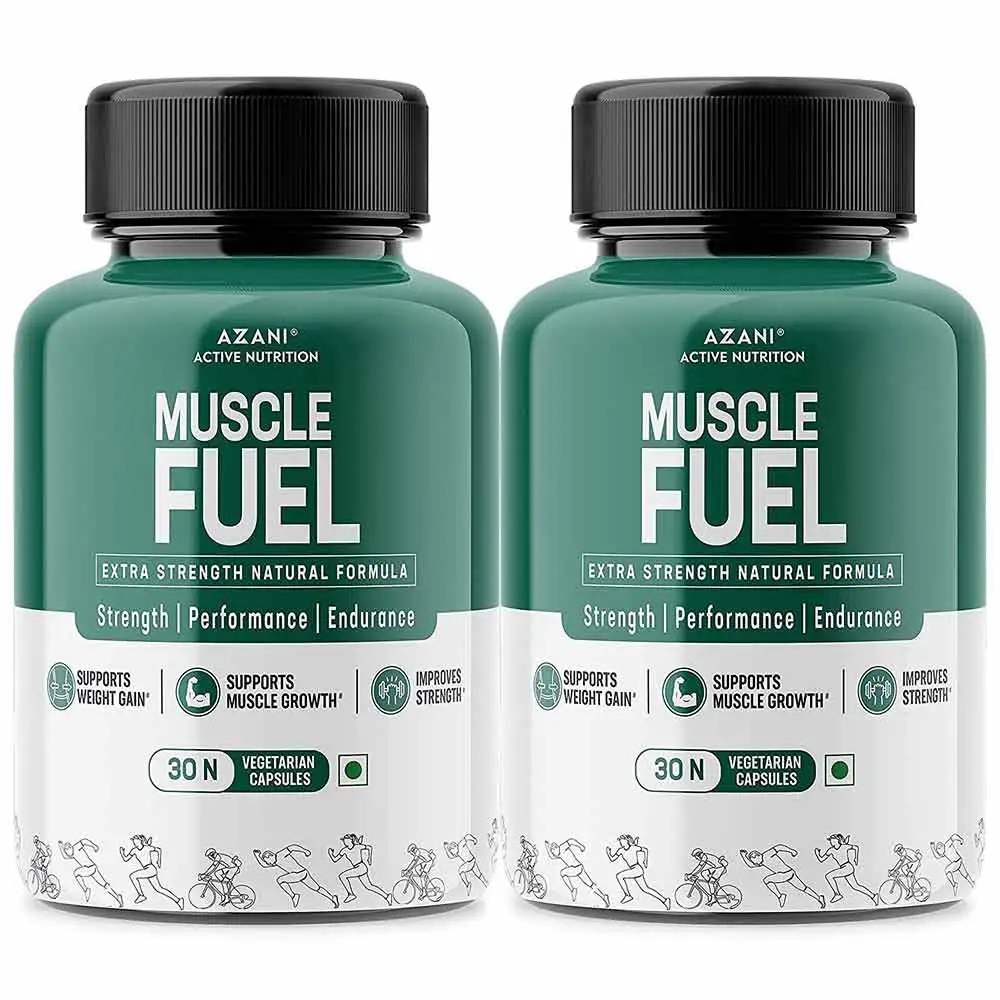 Azani Active Nutrition Muscle Fuel,  60 capsules  Unflavoured (Pack of 2)