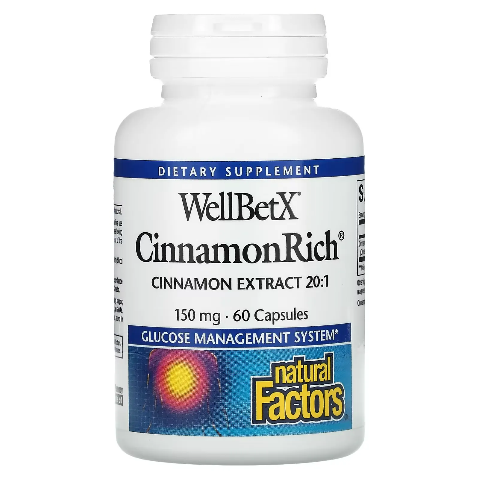 WellBetX, CinnamonRich, 150 mg, 60 Capsules