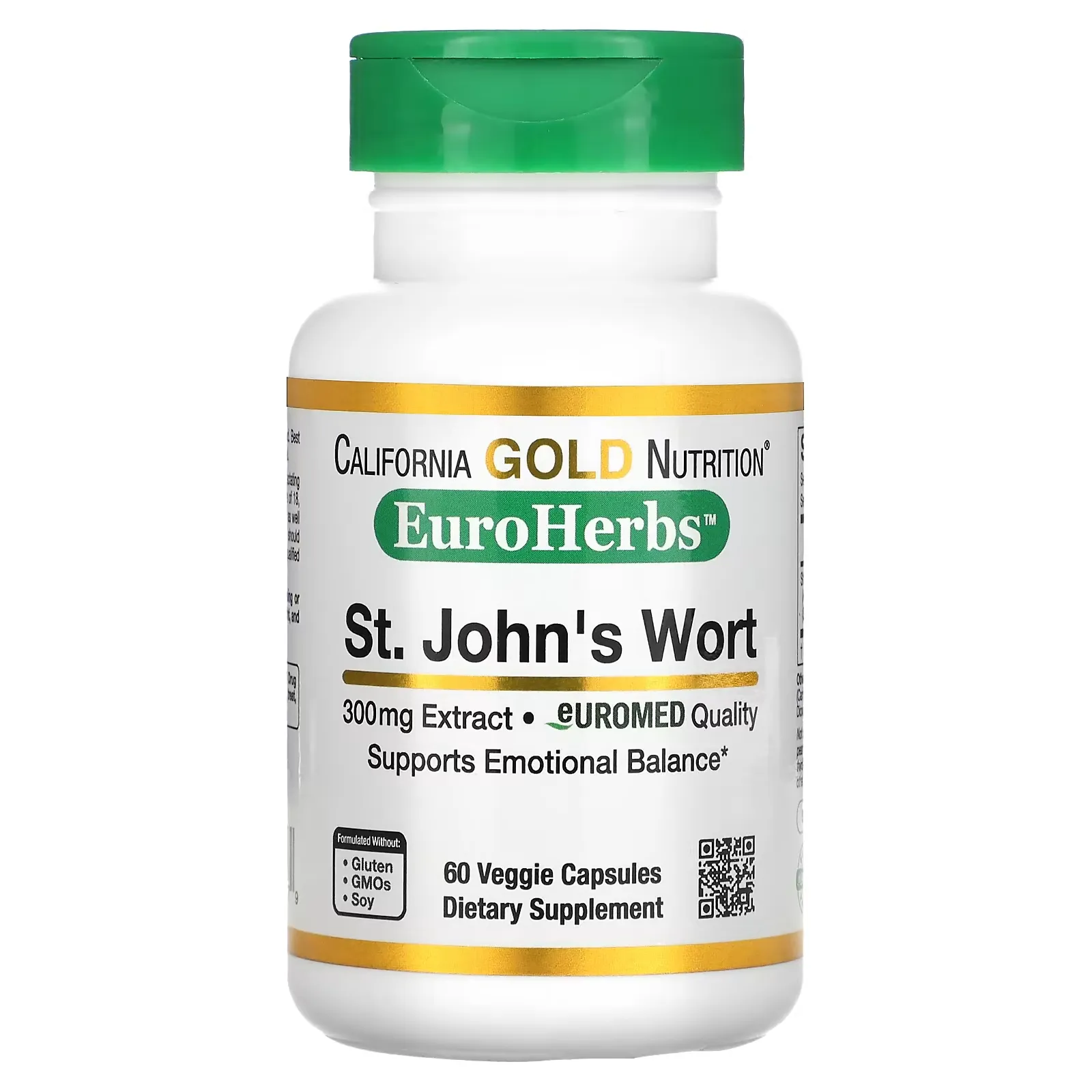 St. John's Wort, EuroHerbs, European Quality, 300 mg, 60 Veggie Capsules