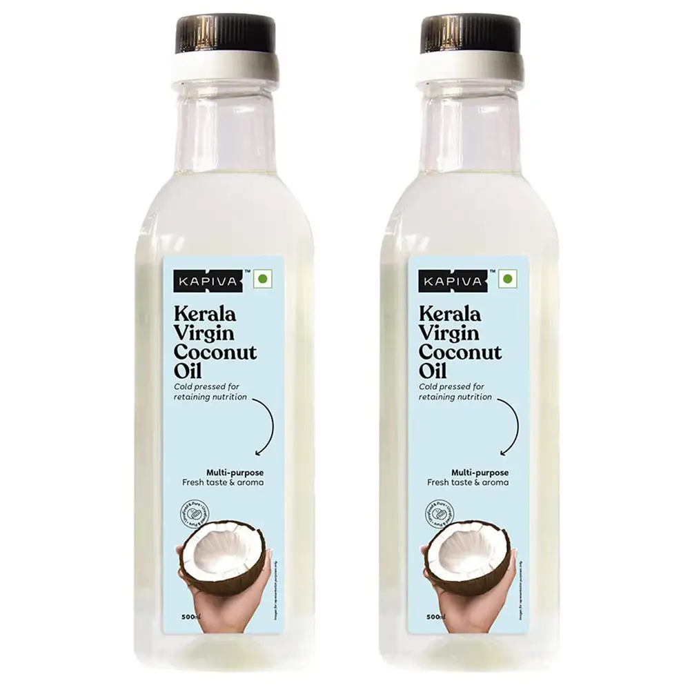 Kapiva Kerala Virgin Coconut Oil (Pack of 2),  0.5 L