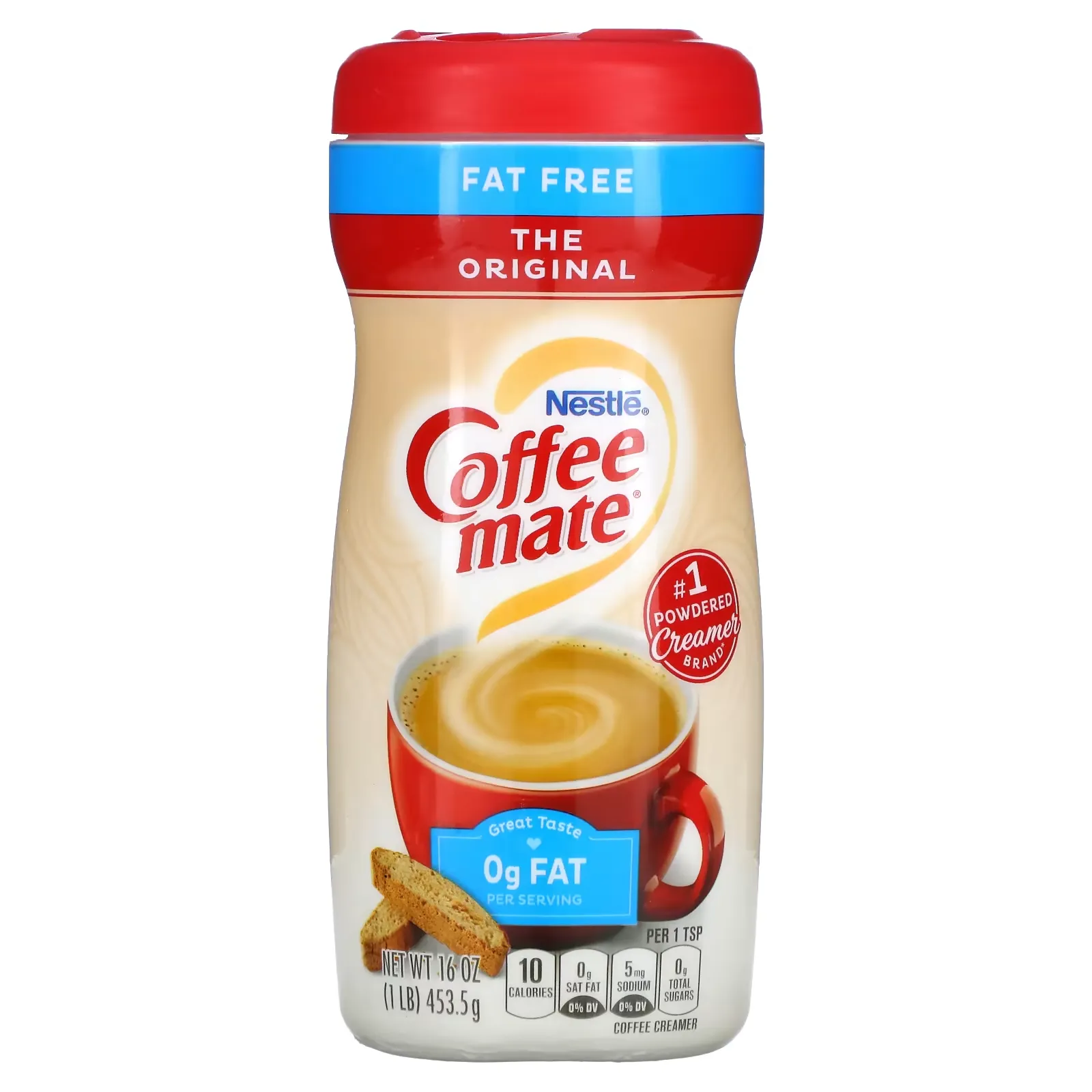 Powder Coffee Creamer, Fat Free, Original, 16 oz (453.5 g)