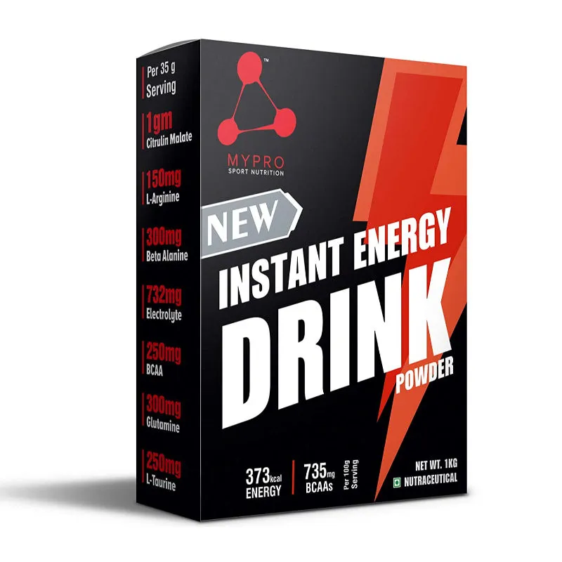 MYPRO SPORT NUTRITION New Instant Energy Drink Powder - For Men& Women Blue Raspberry