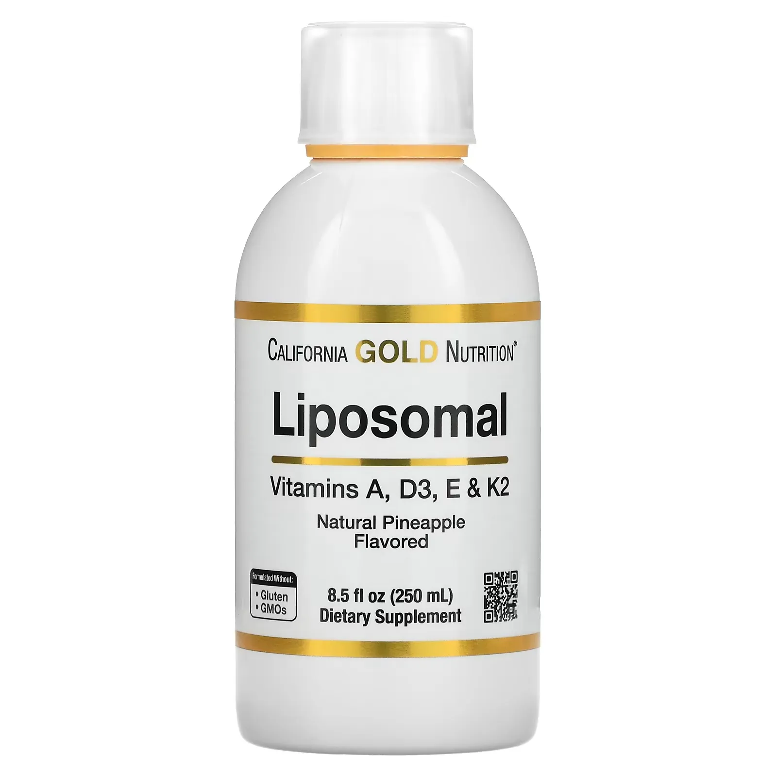 Liposomal Vitamin A, D3, E & K2, Pineapple Flavor, 8.5 fl oz (250 ml)