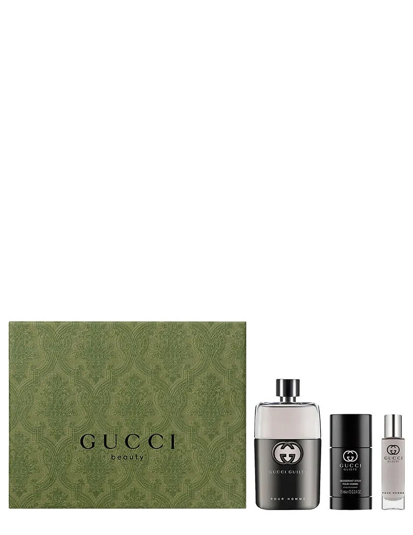 Gucci Guilty Pour Homme Eau De Toilette + Miniature + Deo Stick Gift Set