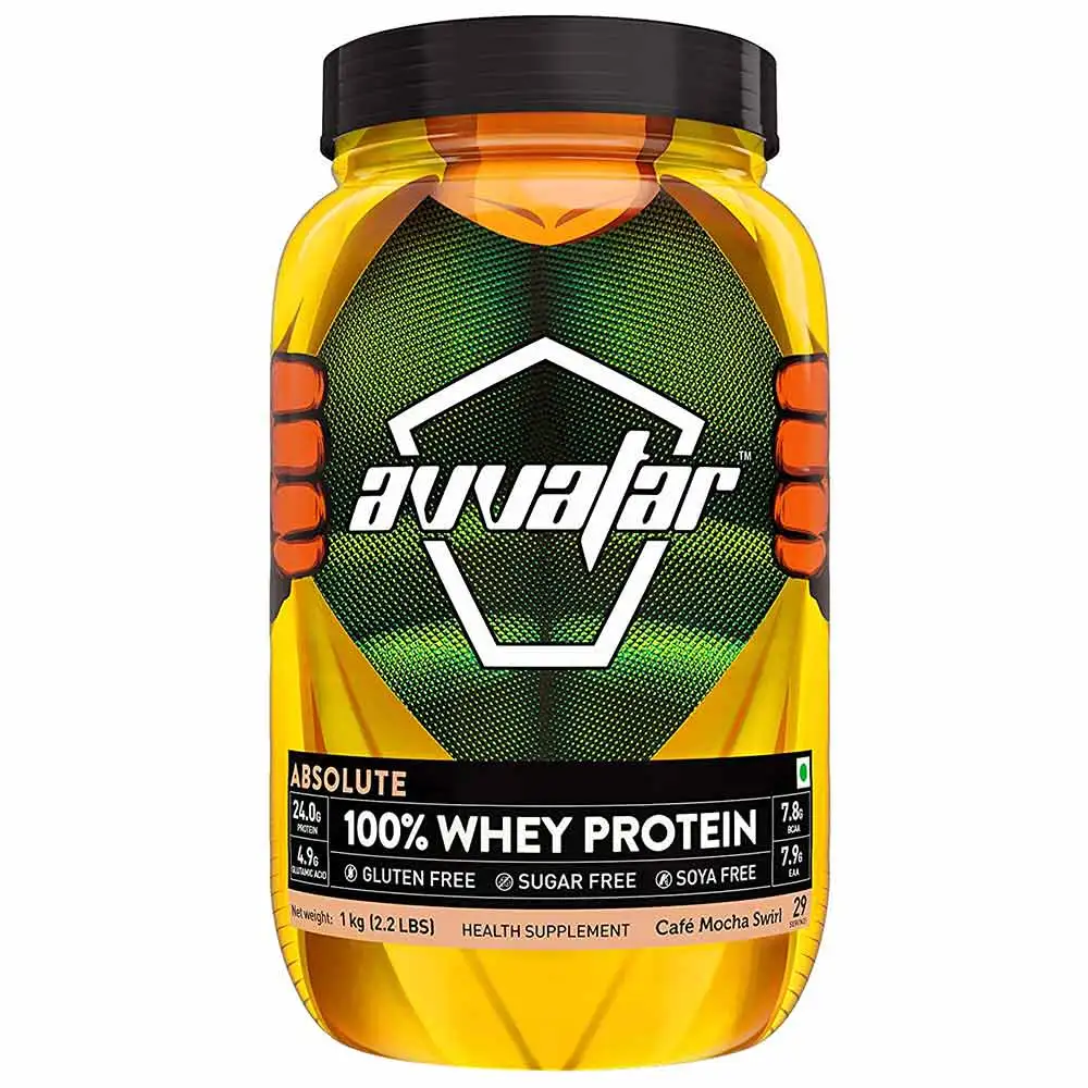 Avvatar Absolute 100% Whey Protein,  2.2 lb  Cafe Mocha Swirl