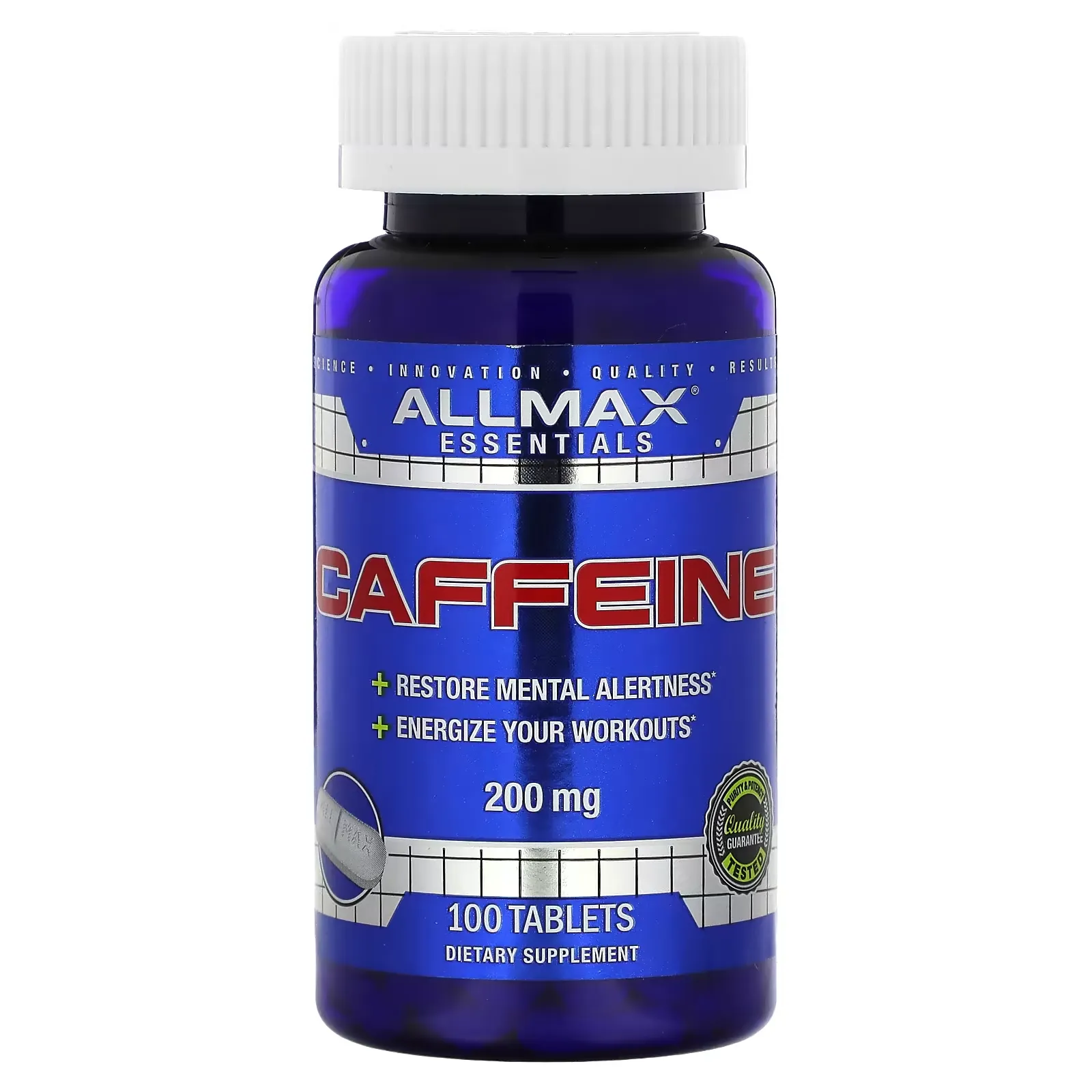 Caffeine , 200 mg, 100 Tablets