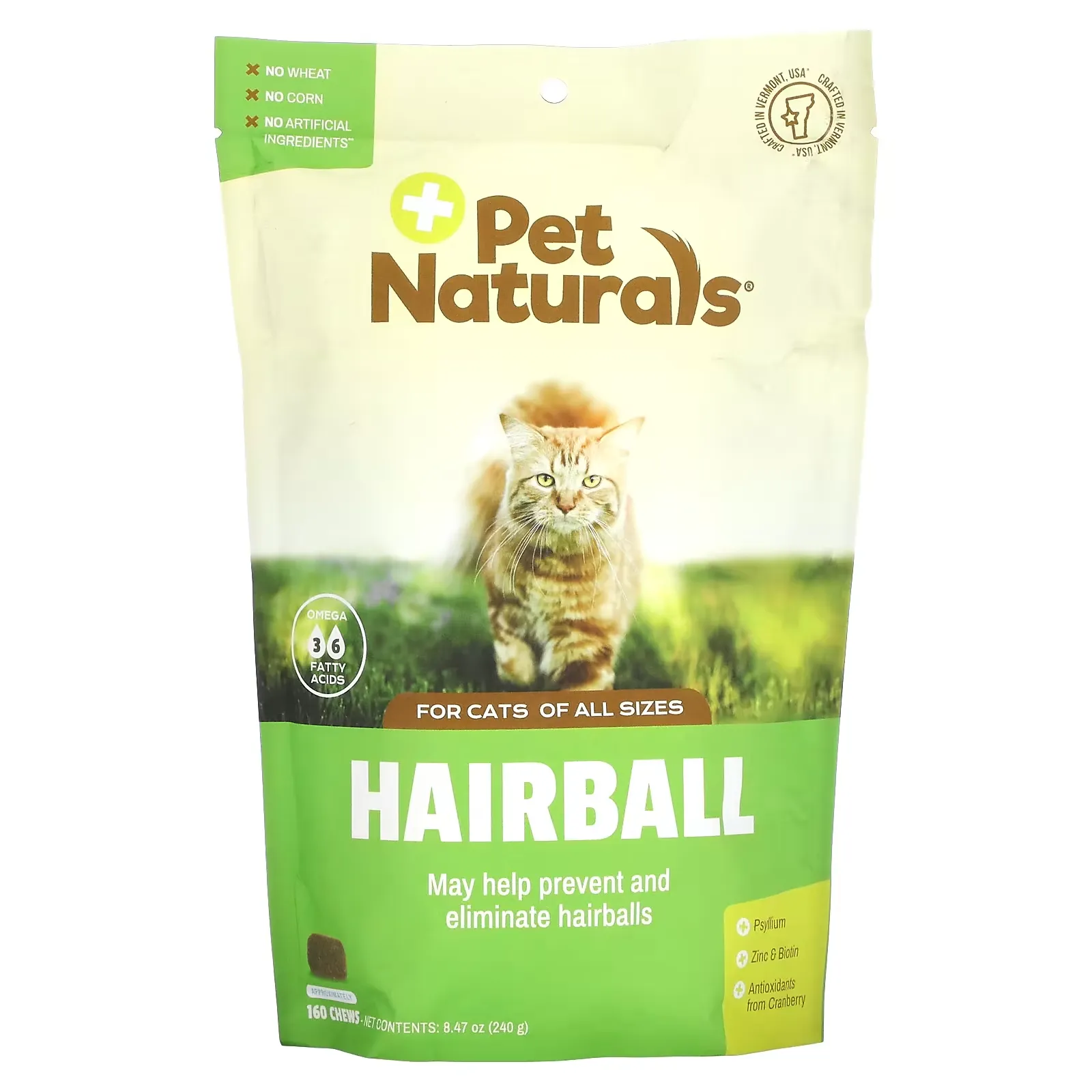 Hairball, For Cats, All Sizes, Approx. 160 Chews, 8.47 oz (240 g)