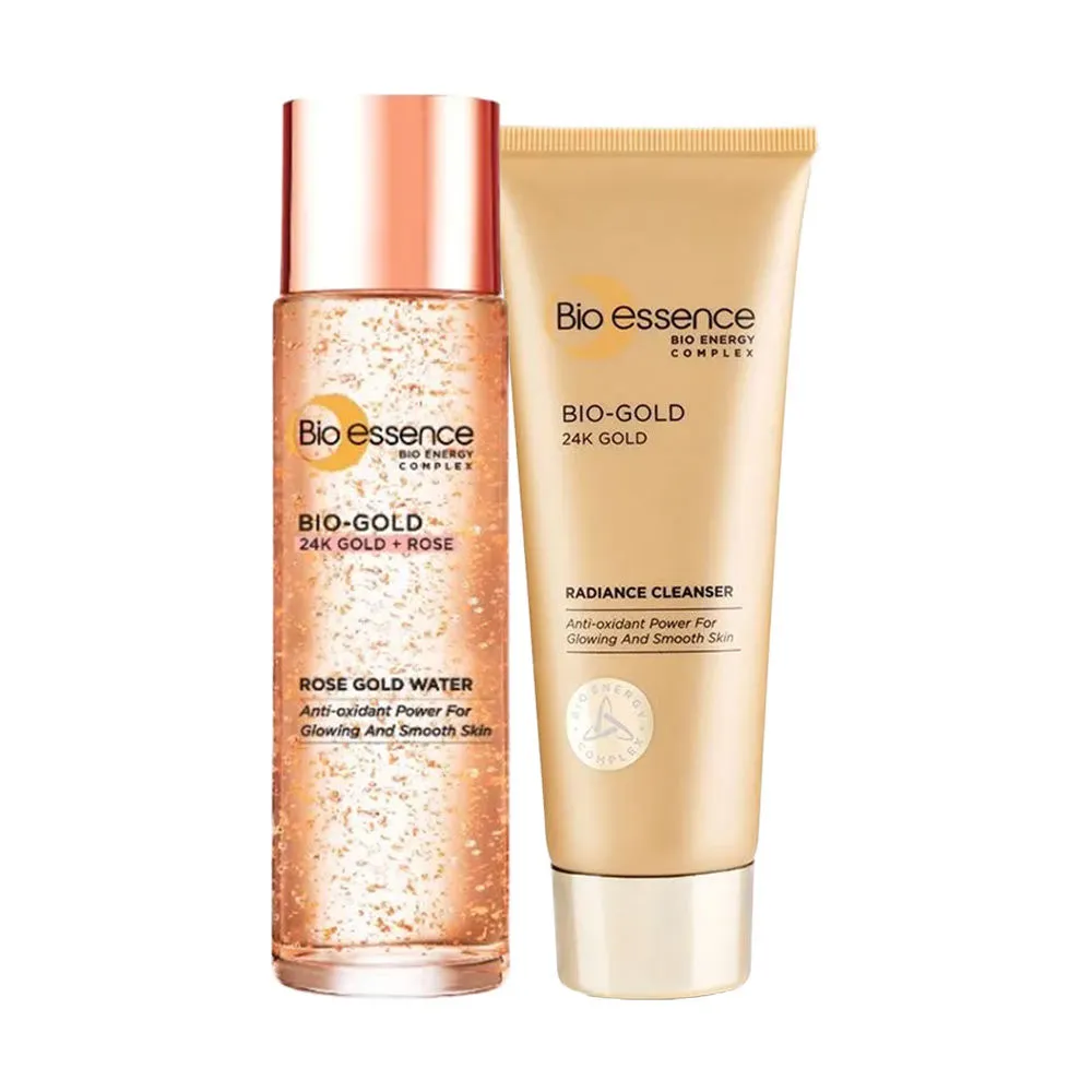 Bio-essence Rose Gold Water + Radiance Gold Cleanser combo