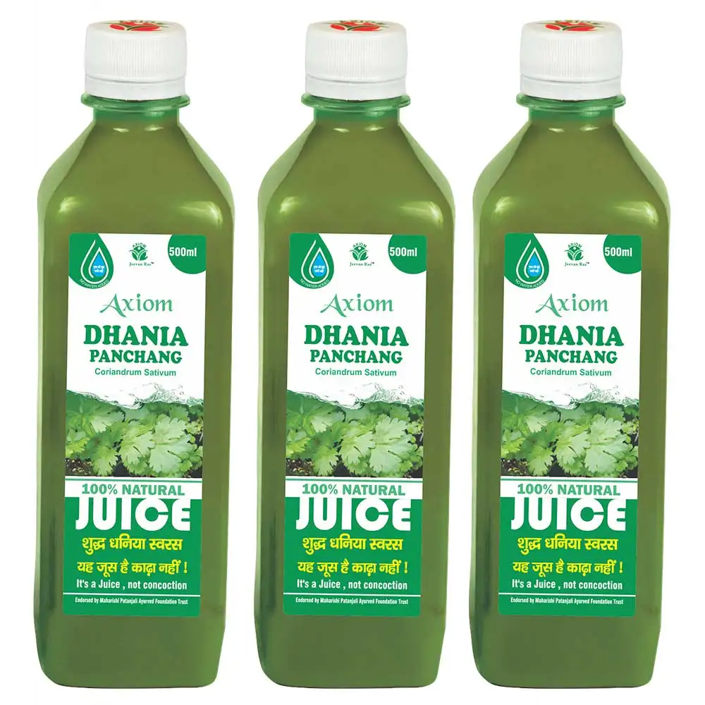 Jeevan Ras Dhania Panchang Juice,  Unflavoured Pack of 3  0.5 L