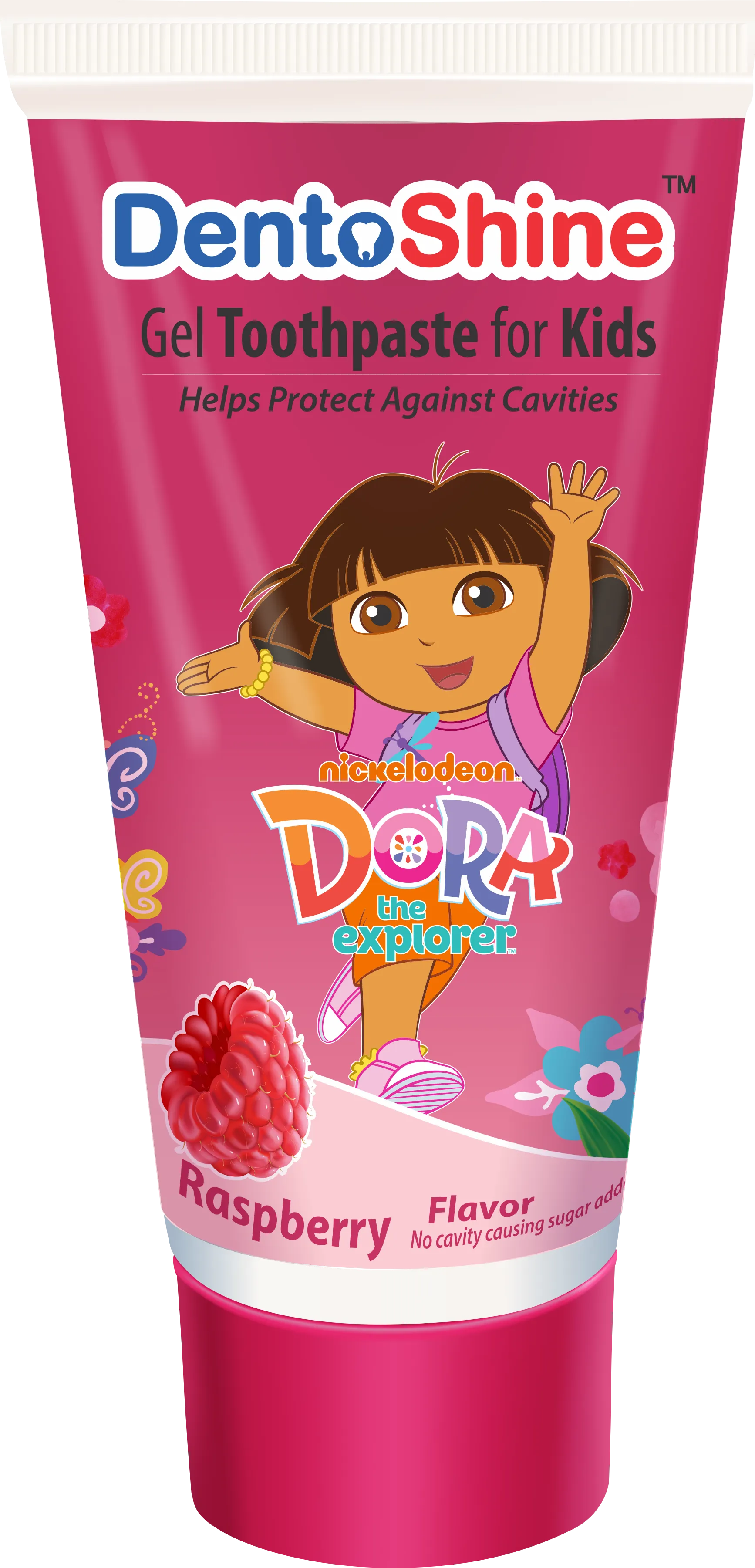 Dentoshine Gel Toothpaste Raspberry Flavor (dora) For Kids