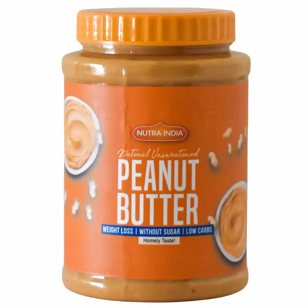 Nutra India Peanut Butter,  1 kg  Natural Unsweetend