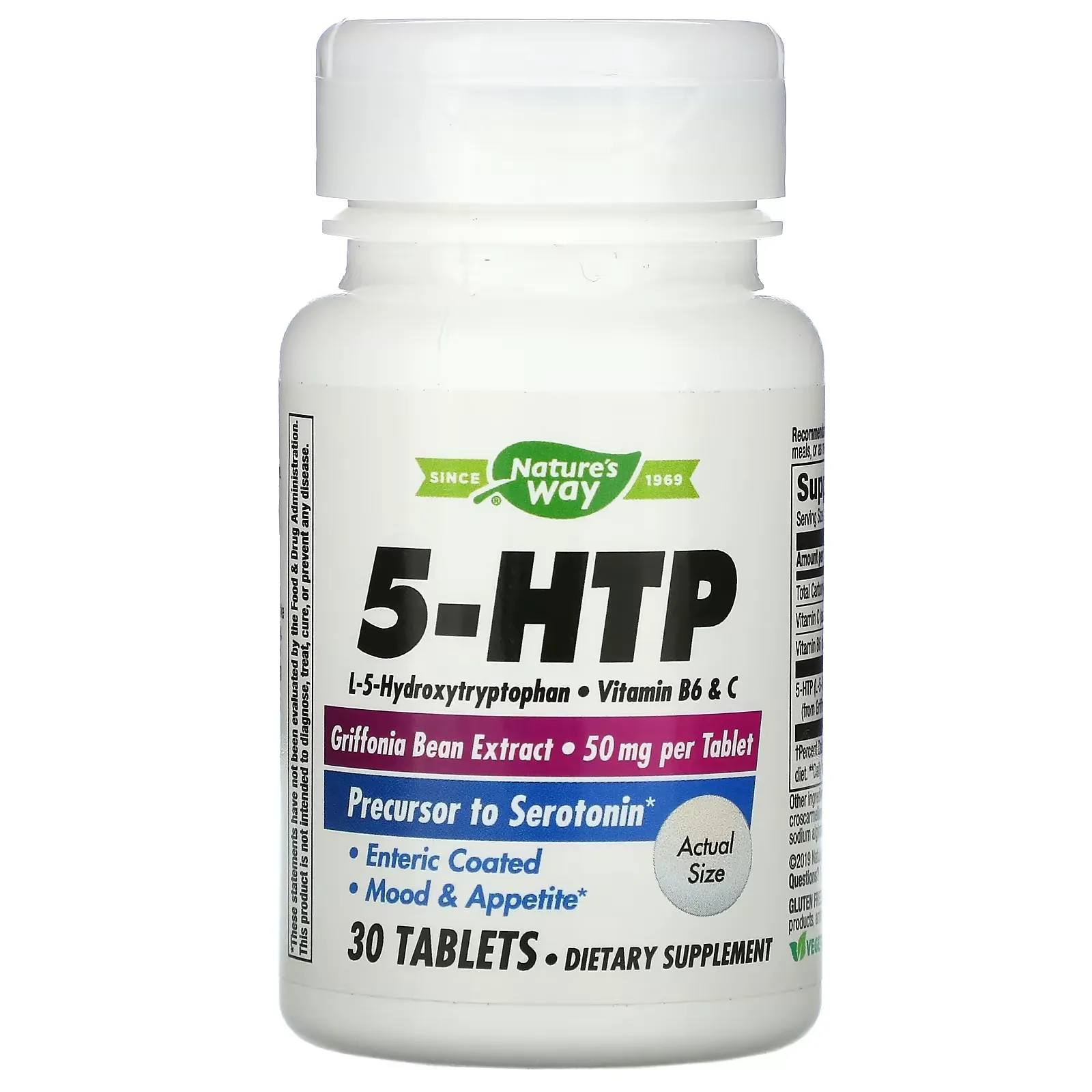 5-HTP, 50 mg, 30 Tablets