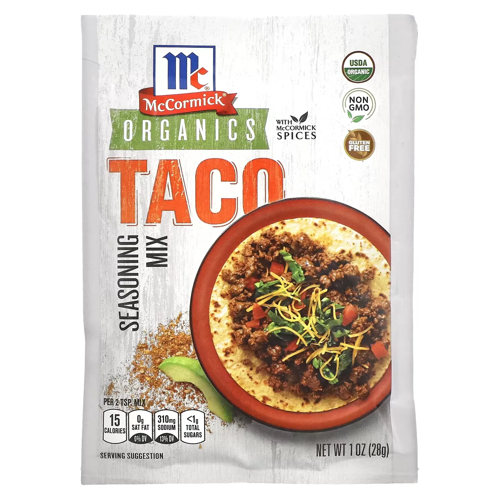 Organic Seasoning Mix, Taco, 1 oz (28 g)