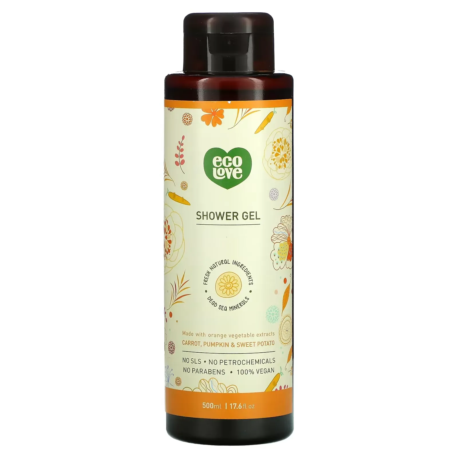 Shower Gel, Carrot, Pumpkin & Sweet Potato, 17.6 fl oz (500 ml)