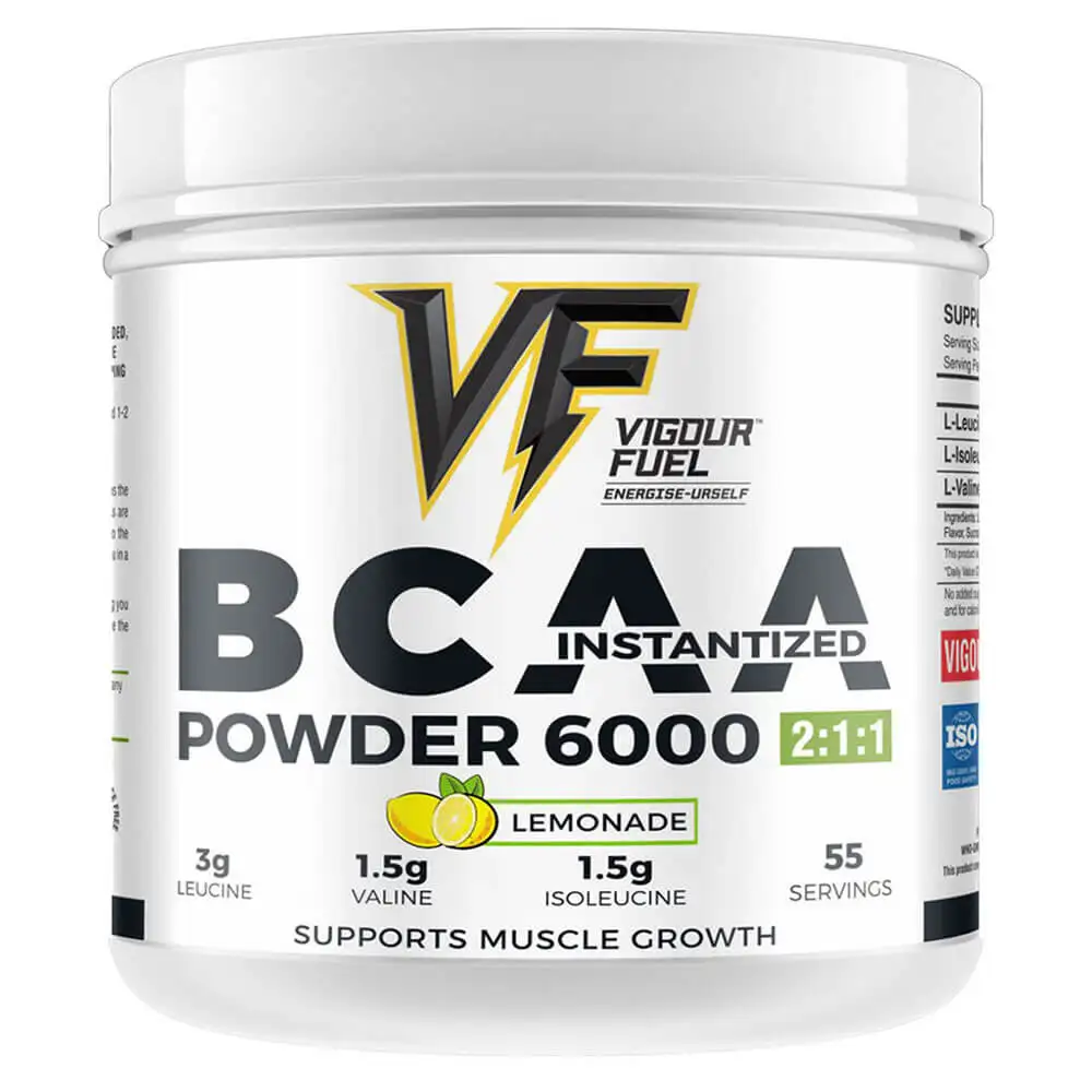 Vigour Fuel BCAA Instantized Powder 6000,  0.88 lb  55 Servings  Lemonade