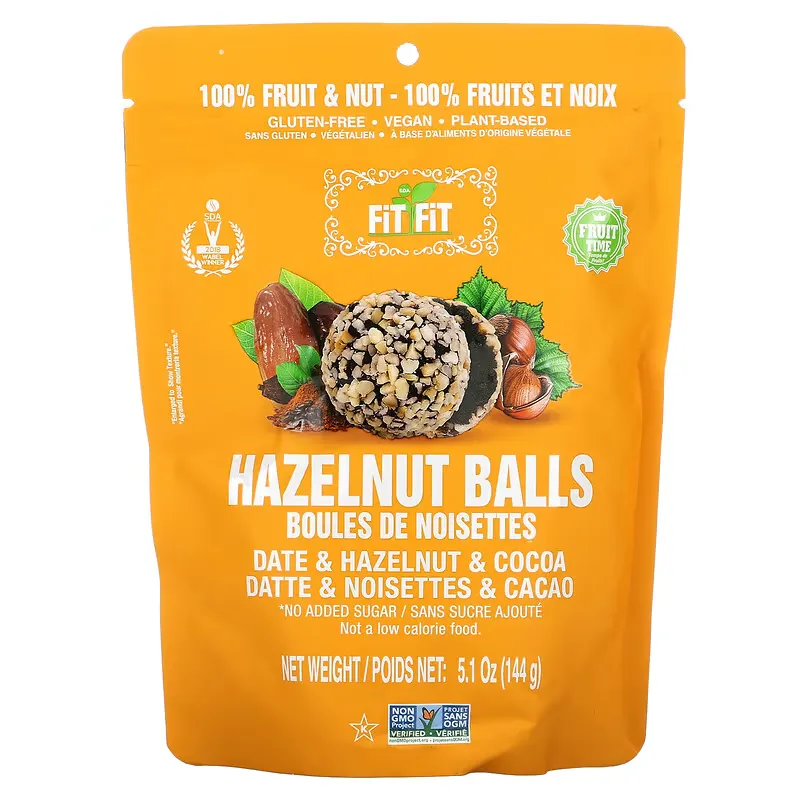 Hazelnut Balls, Date & Hazelnut & Cocoa, 5.1 oz (144 g)