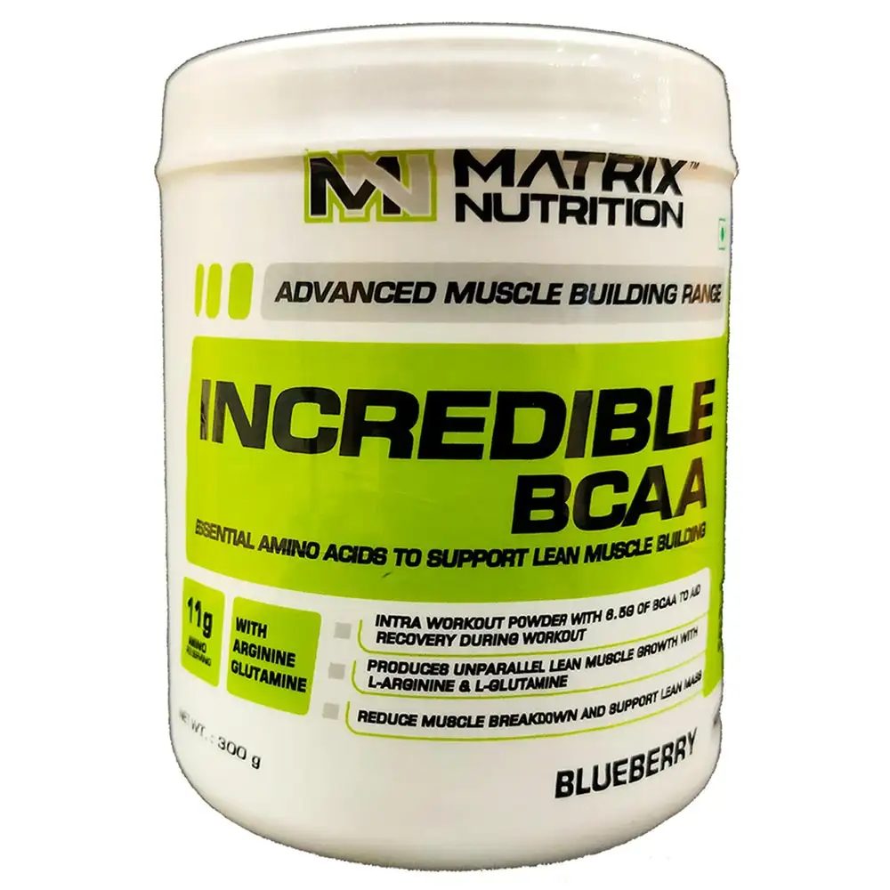 Matrix Nutrition Incredible BCAA,  0.66 lb  25 Servings  Blueberry