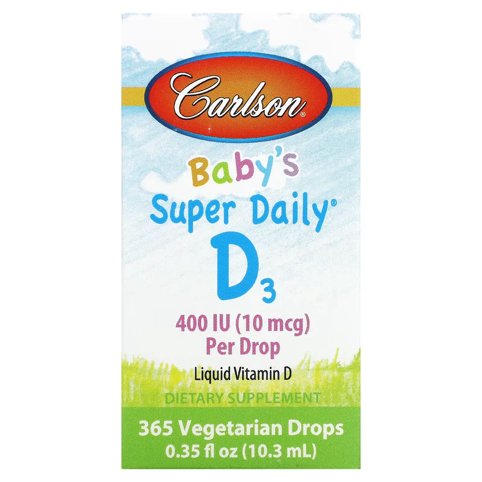 Baby's Super Daily D3, 10 mcg (400 IU), 0.35 fl oz (10.3 ml)