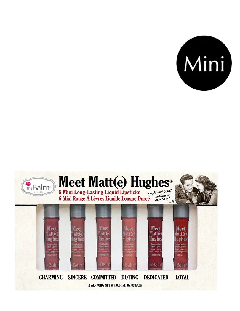 theBalm Meet Matte Hughes Vol. 1- Set of 6 Mini Long-Lasting Liquid Lipsticks