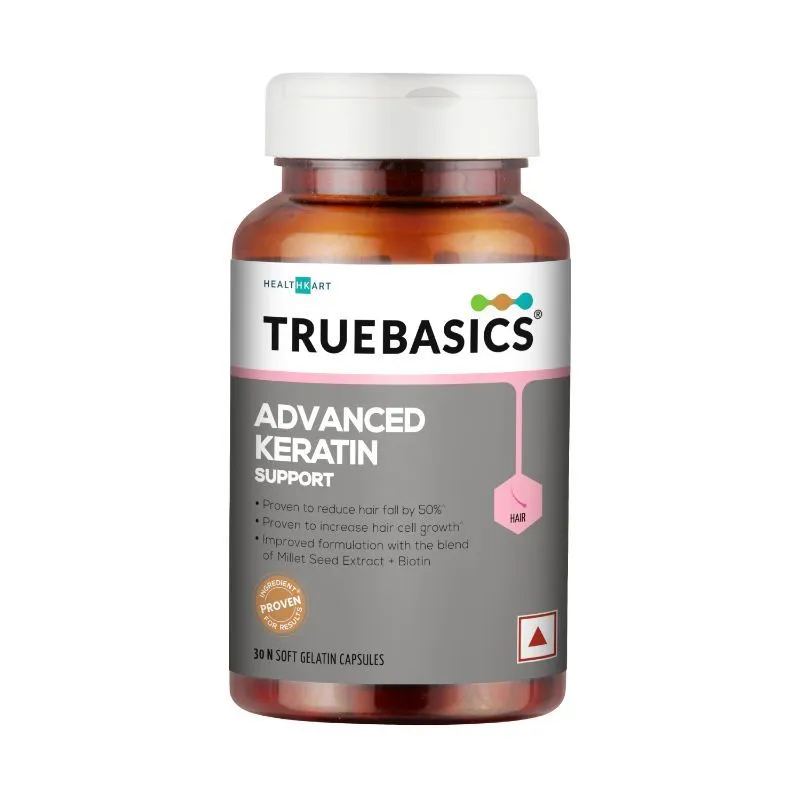 TrueBasics Advanced Keratin Support Capsules With 40MCG Biotin - Unflavoured