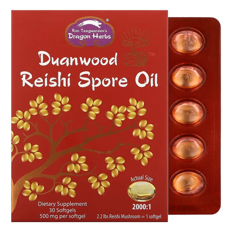 Duanwood Reishi Spore Oil, 500 mg, 30 Softgels