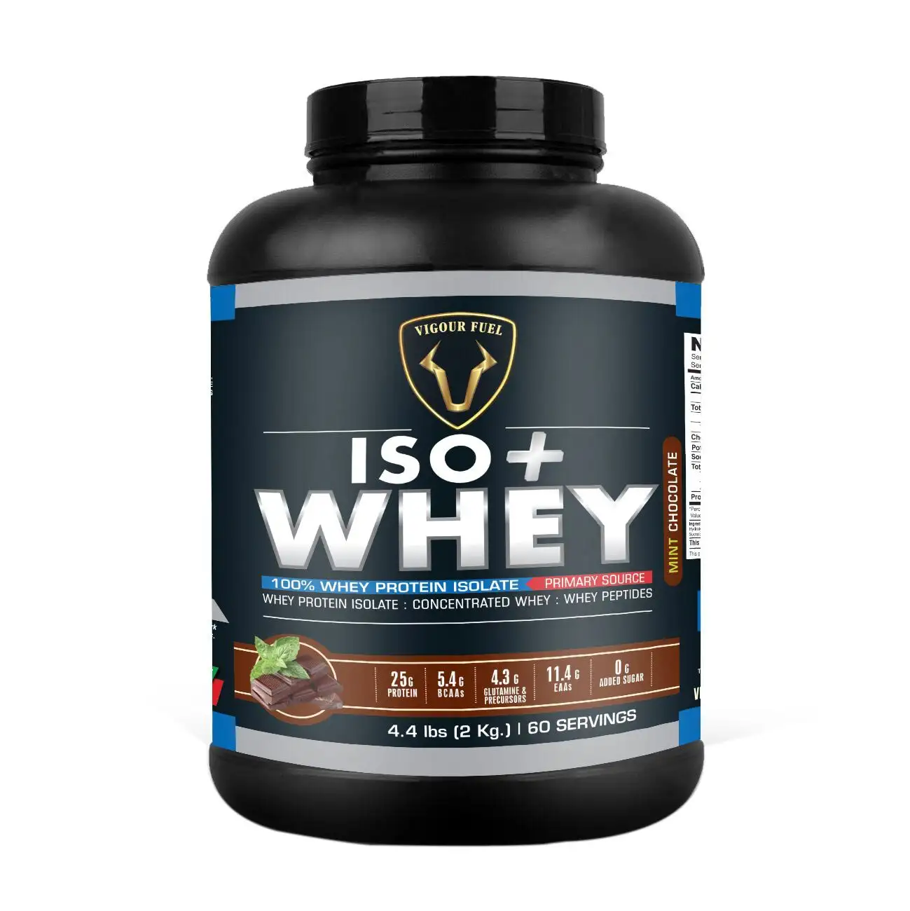 Vigour Fuel Iso Plus Whey Protein,  4.4 lb  Mint Chocolate