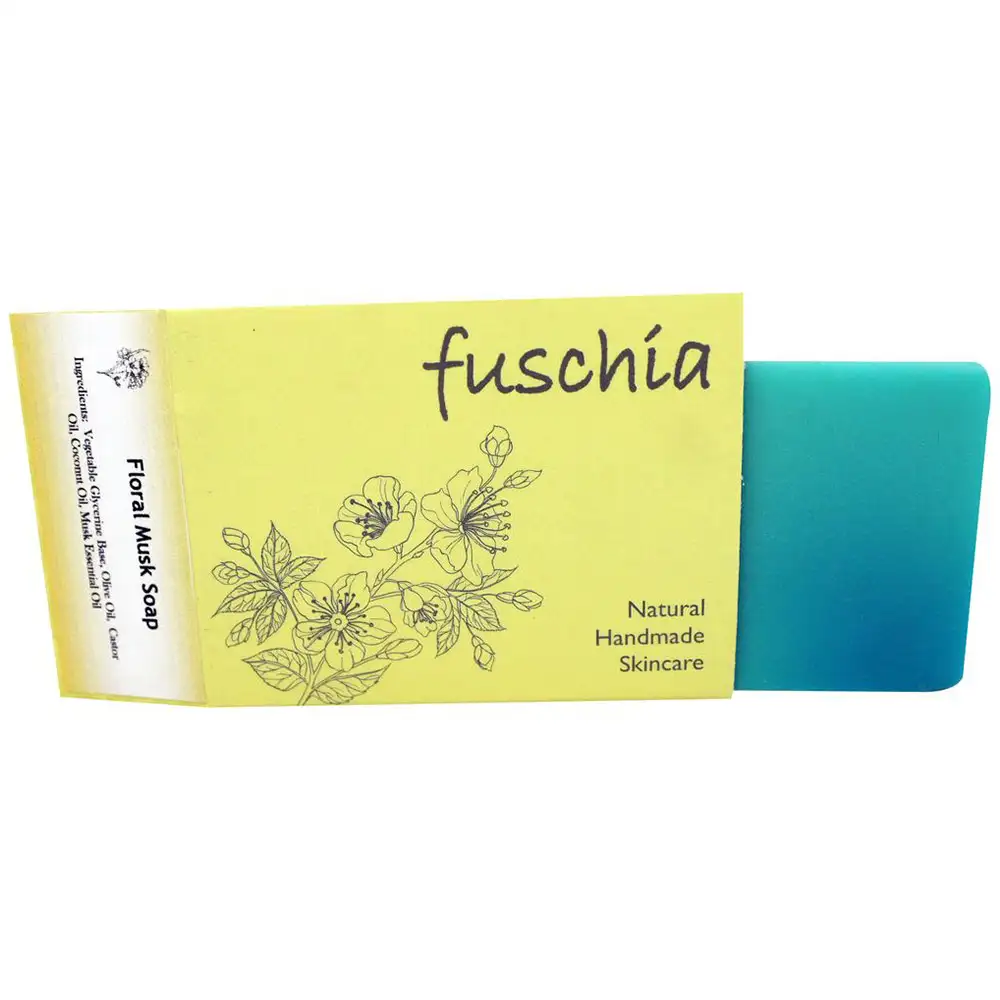 Fuschia Floral Musk Natural Handmade Glycerine Soap,  100 g  for All Skin Types