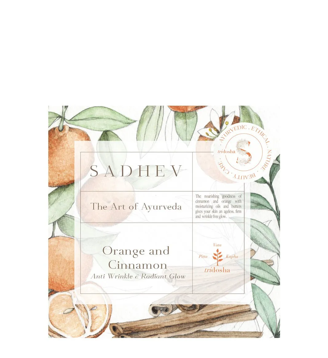 Sadhev Anti Wrinkle Bathing Bar - Orange & Cinnamon