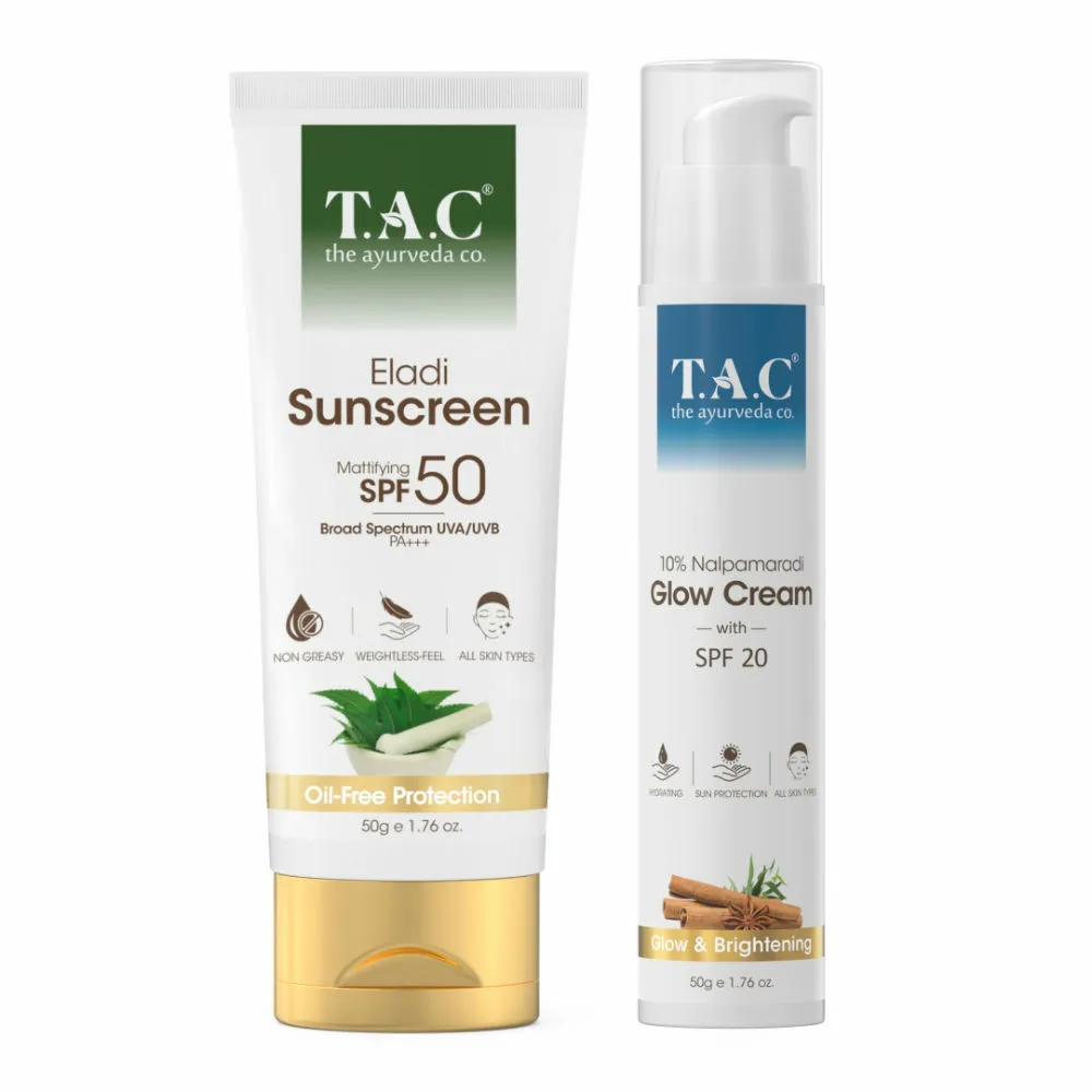 TAC - The Ayurveda Co. Day Cream With Spf 15 For Oily & Sunscreen Spf 50 With Uva Uvb Protection