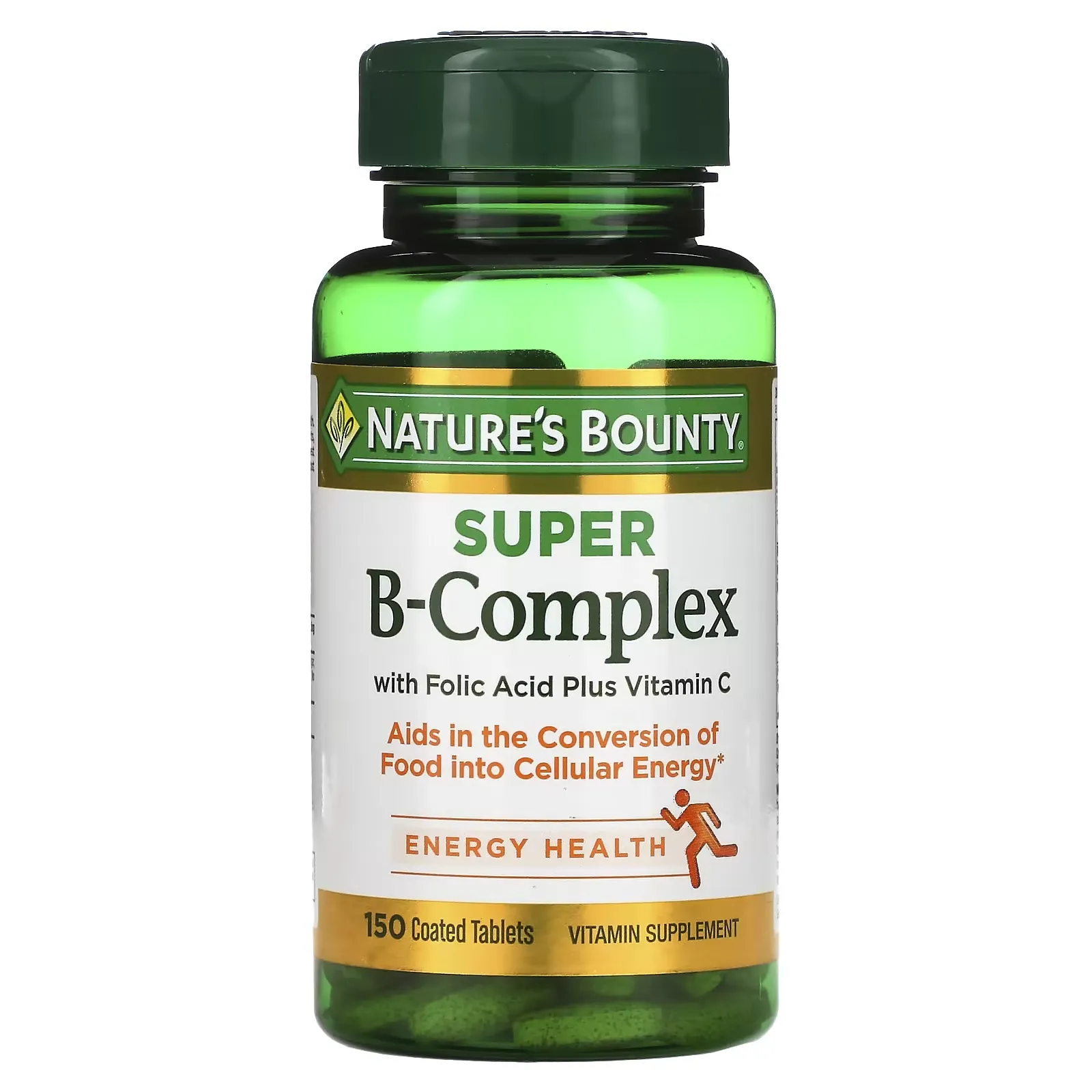 Super B-Complex with Folic Acid Plus Vitamin C, 150 Coated Tablets