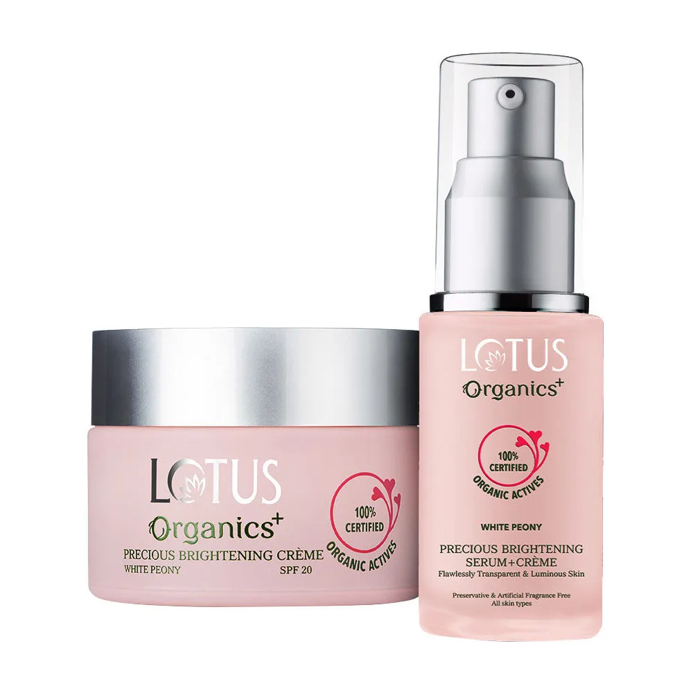 Lotus Organics Precious Brightening Creme & Serum Combo