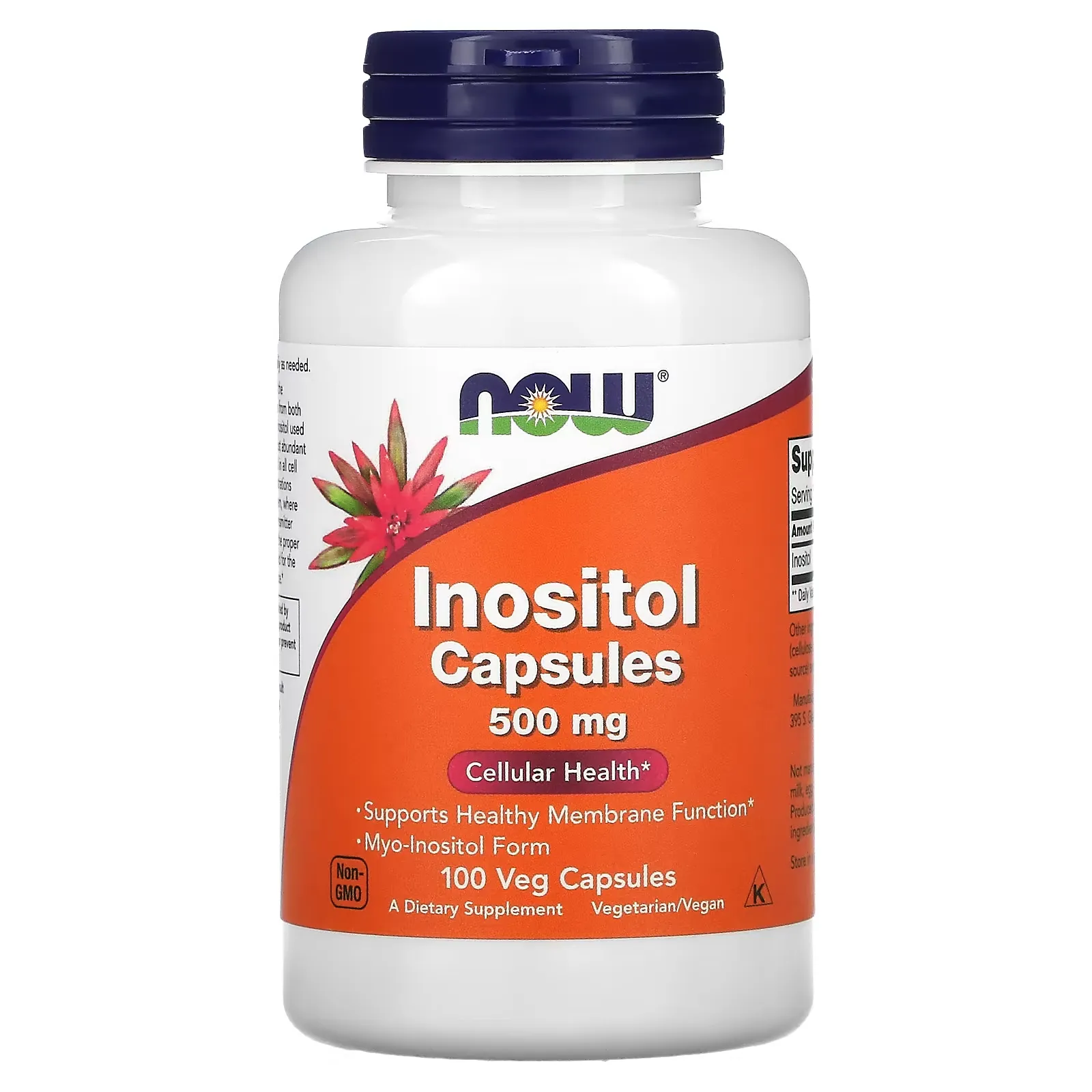 Inositol Capsules, 500 mg, 100 Veg Capsules