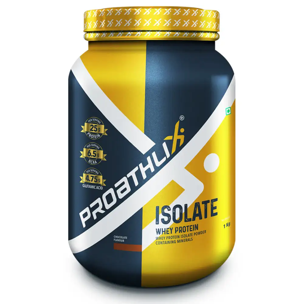 Proathlix Whey Isolate Protein Powder with Digestive Enzyme,  2.2 lb  Chocolate