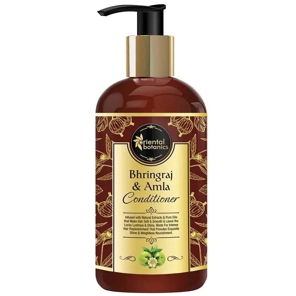 Oriental Botanics Bhringraj & Amla Hair Conditioner,  300 ml  for Soft, Smooth and Shiny Hair