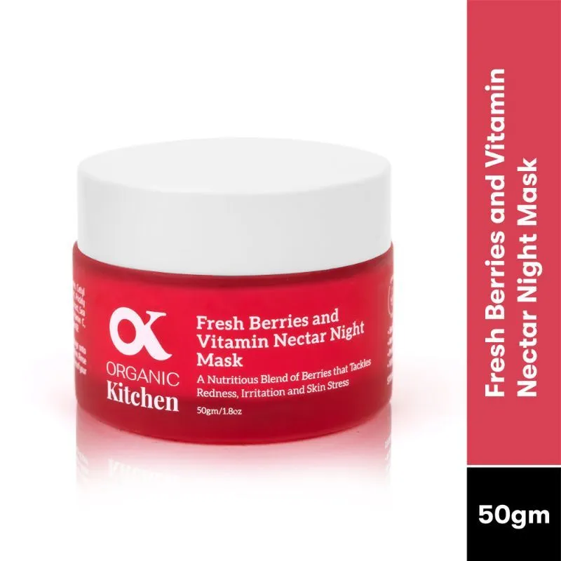 Organic Kitchen Fresh Berries And Vitamin Nectar Night Mask - Reduces Redness & Irritation