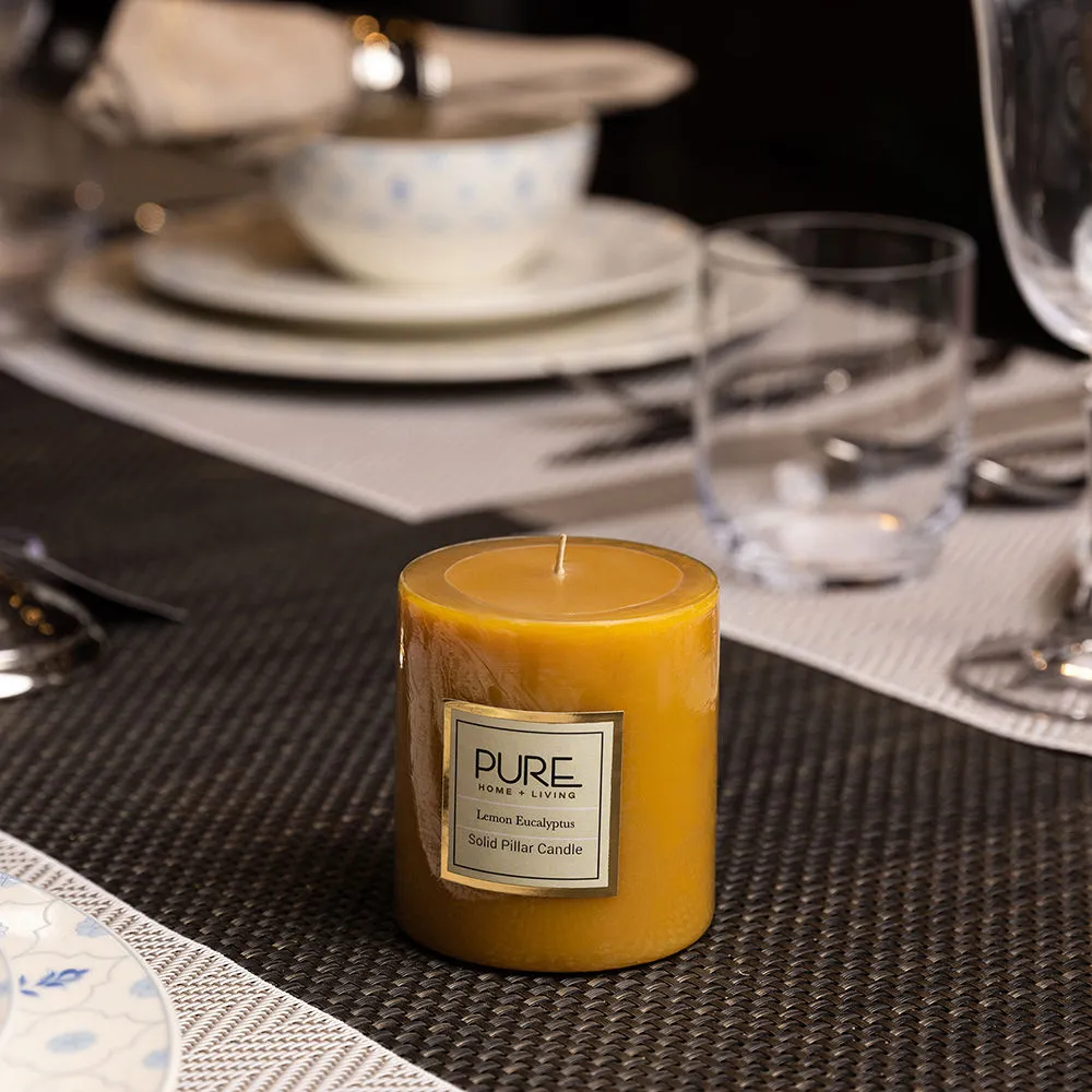 Pure Home + Living Large White Vanilla Pillar Candle (1)