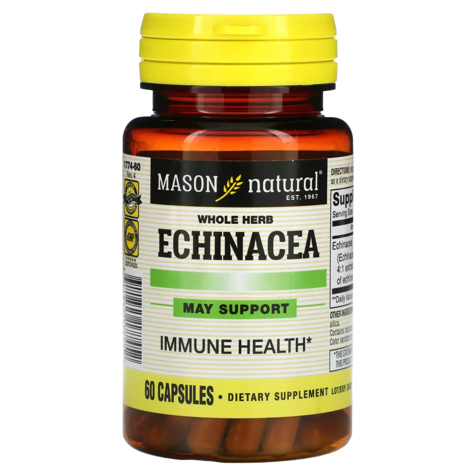 Whole Herb Echinacea, 60 Capsules