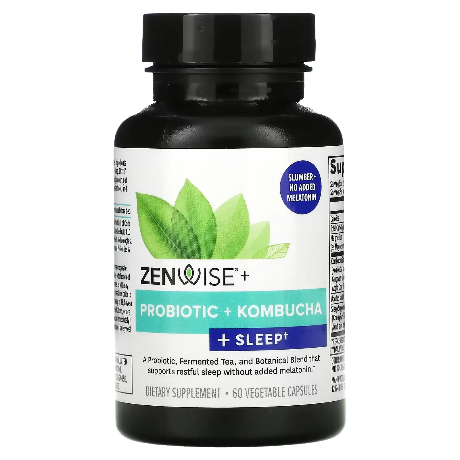 Probiotic + Kombucha + Sleep, 60 Vegetable Capsules