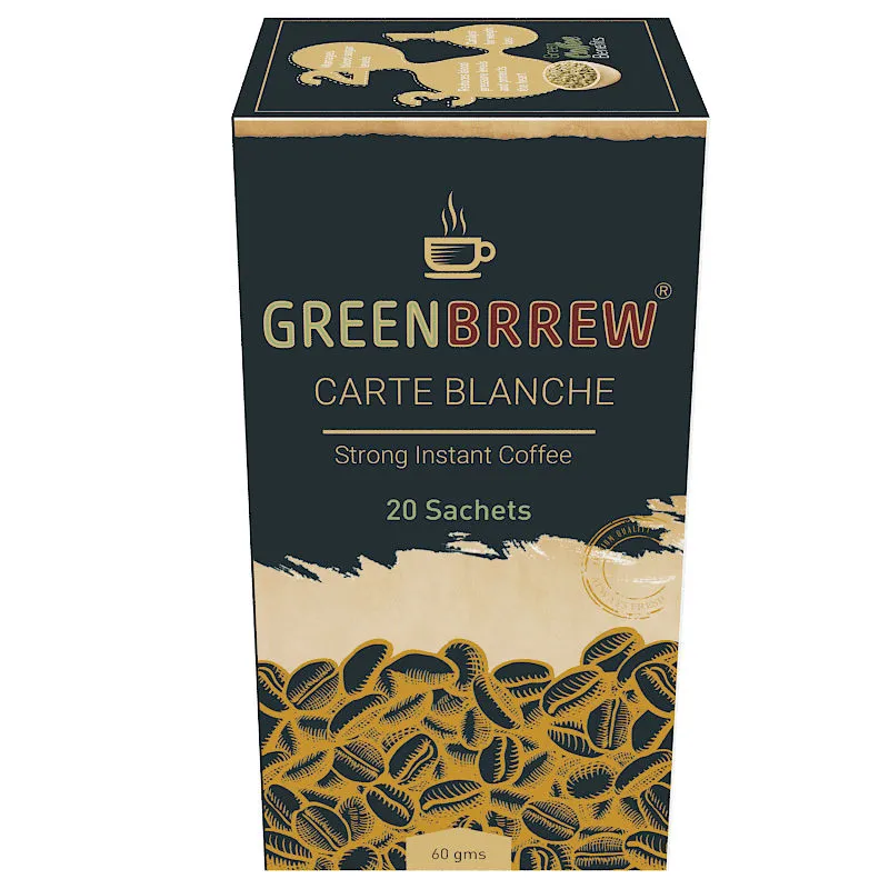 Greenbrrew Decaffeinated & Unroasted Strong Green Coffee 20 Sachets