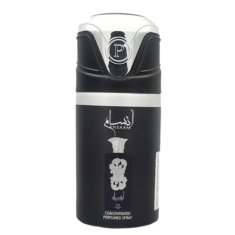 Lattafa Pride Ansaam Silver Perfumed Deodorant Spray