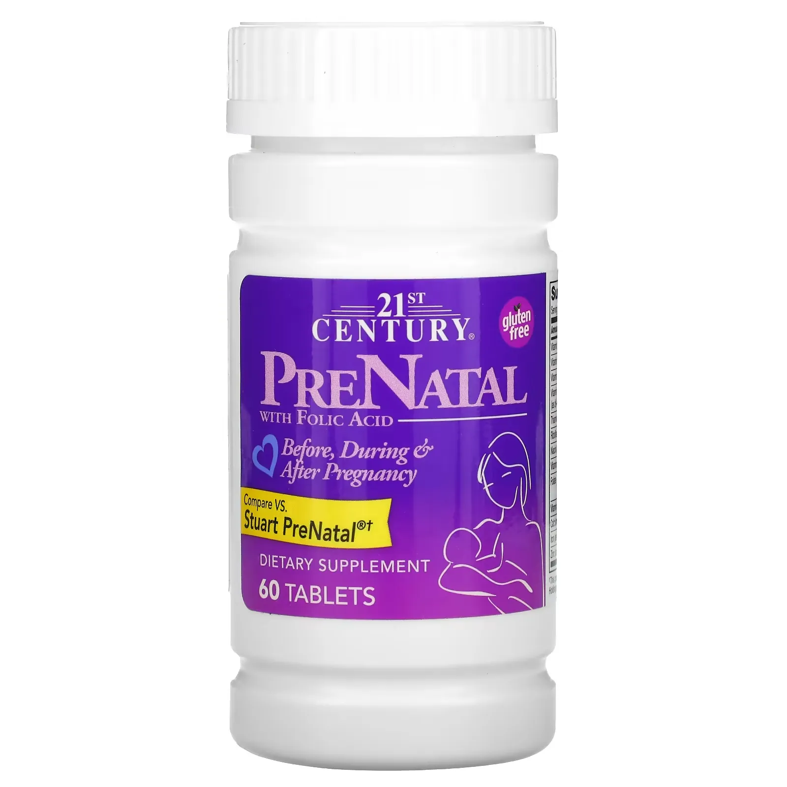 PreNatal with Folic Acid, 60 Tablets