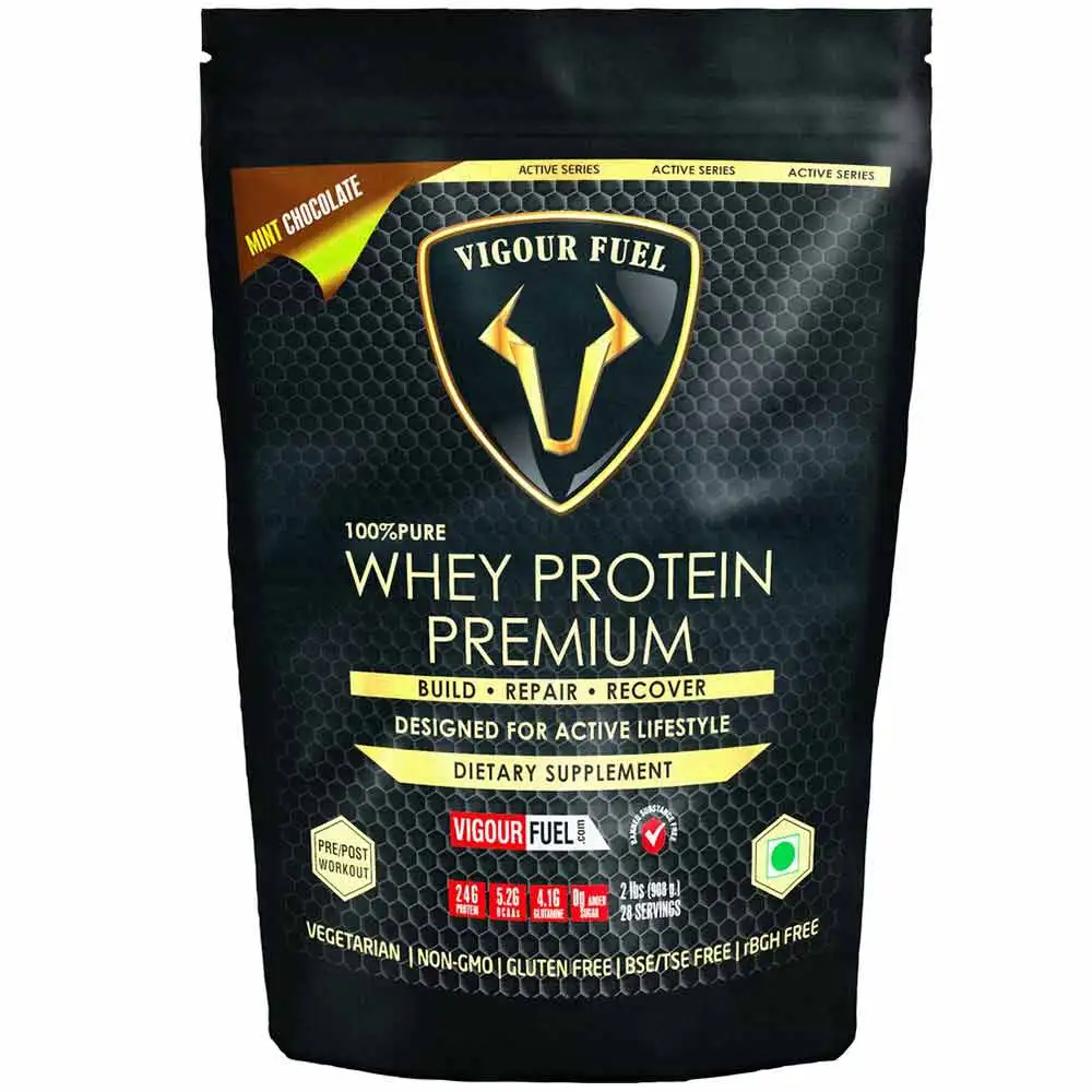 Vigour Fuel 100% Whey Protein Premium,  2 lb  Mint Chocalate