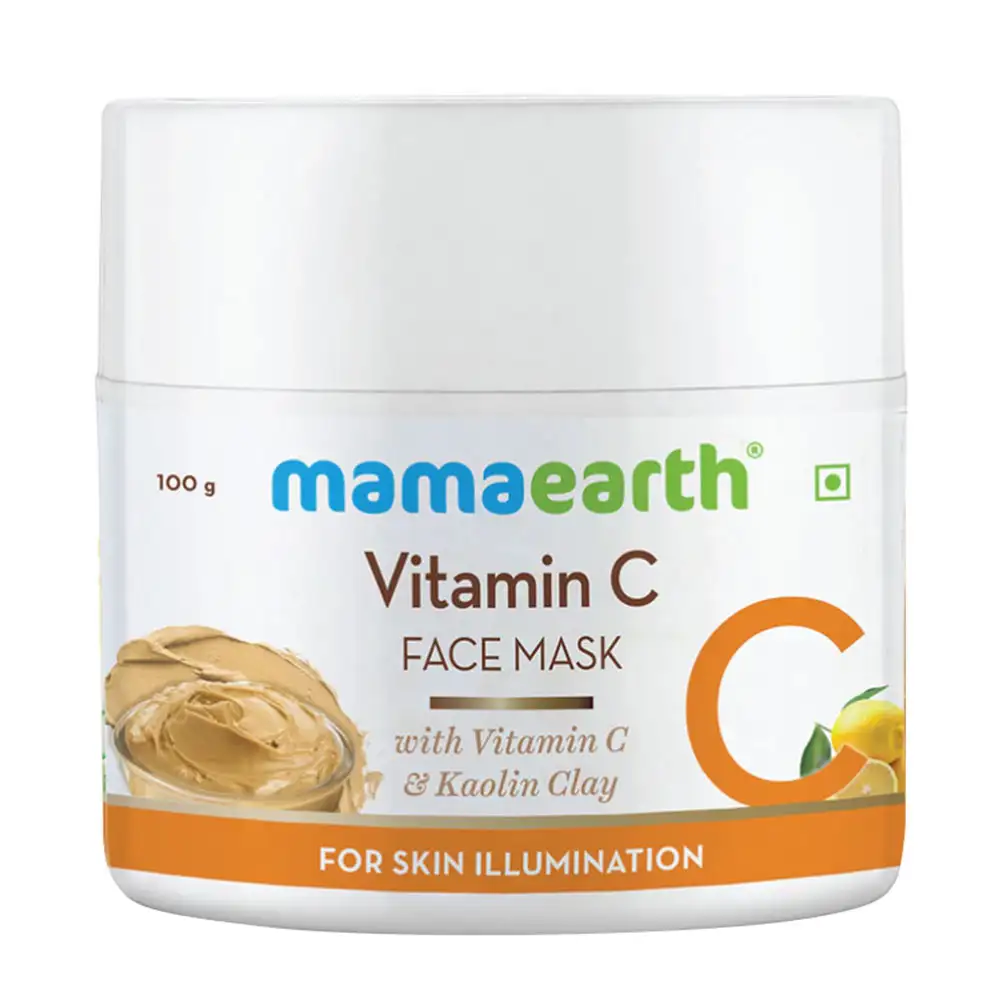 Mamaearth Vitamin C Face Mask,  100 g  with Vitamin C & Kaolin Clay for Skin Illuminitation