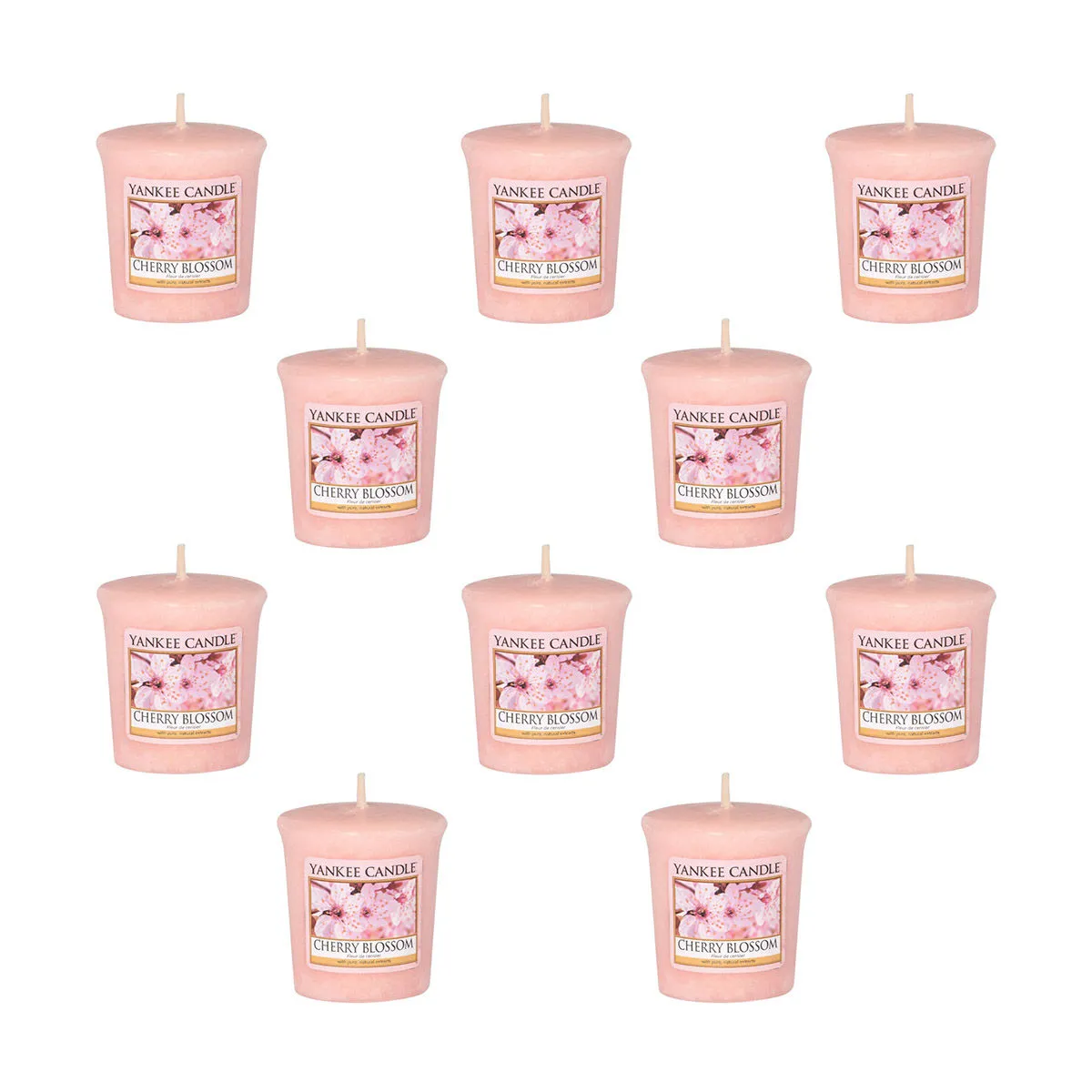 Yankee Candle Classic Votive Cherry Blossom Scented Candles - Pack of 10