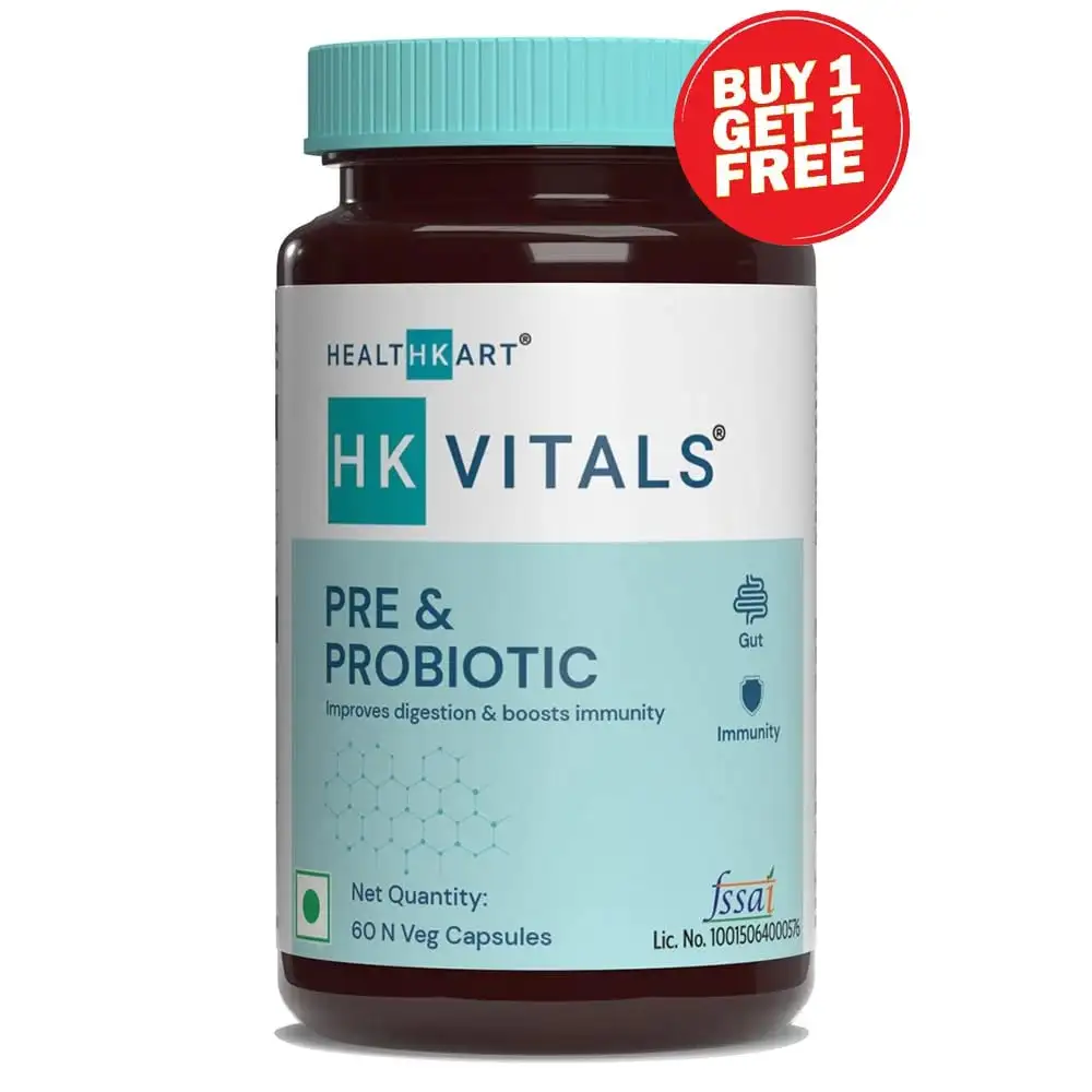 Healt HK Vitals Pre and Probiotics,  60 capsules  Unflavoured