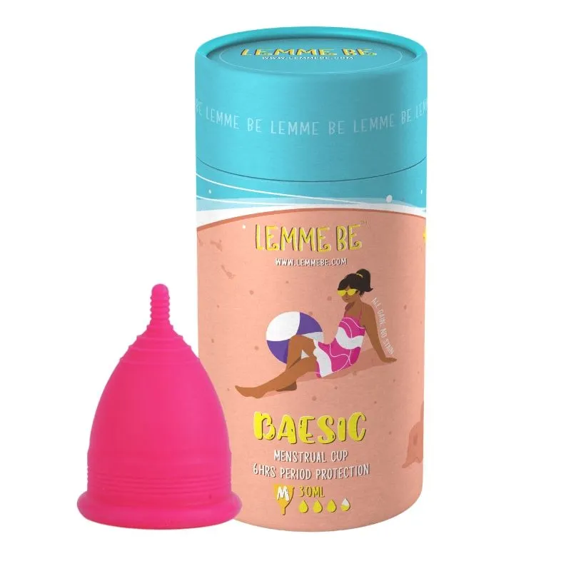 Lemme Be Basic Silicone Reusable Menstrual Cup For Women - Small