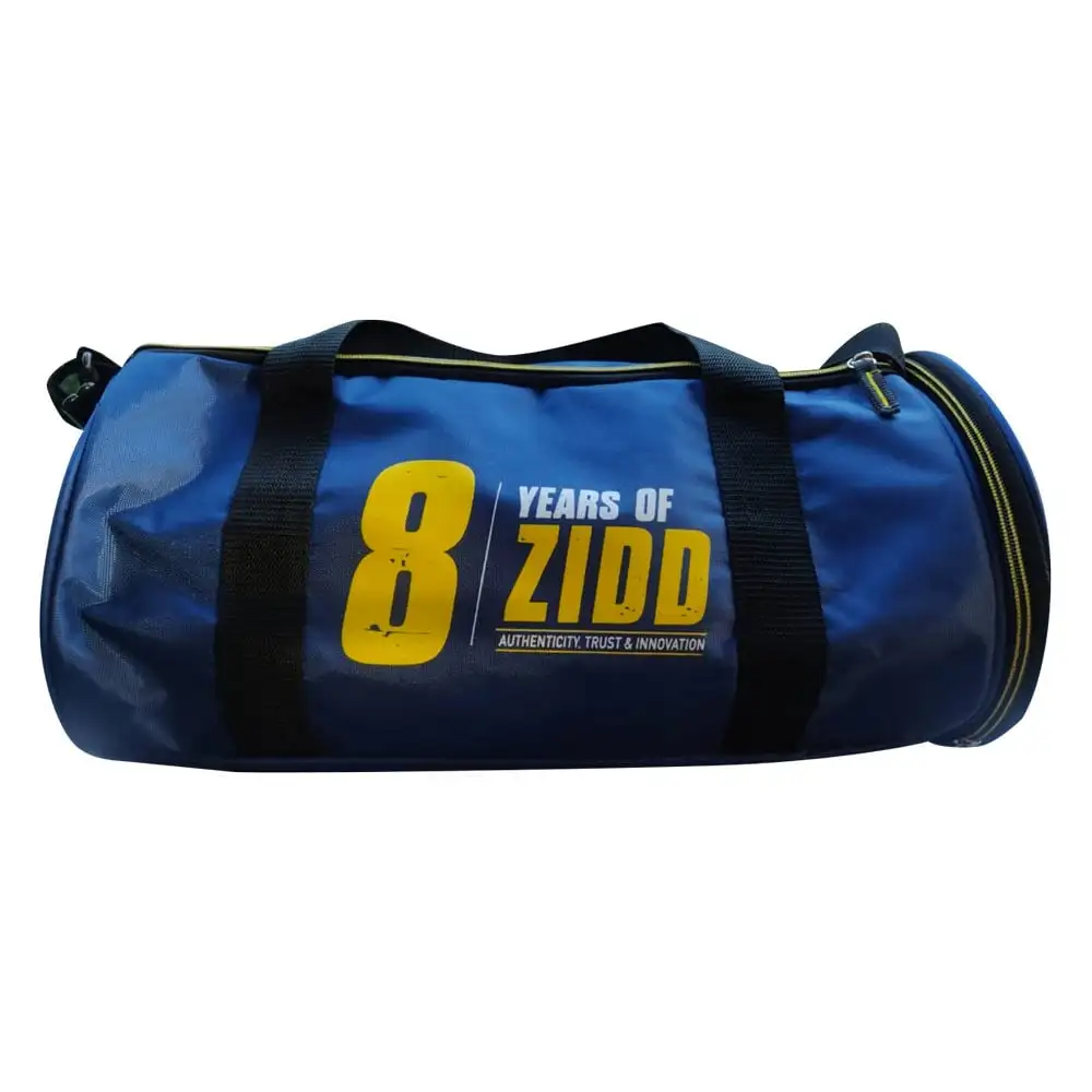 MuscleBlaze Gym Bag - 8 years of Zidd,  Blue,Black with Yellow